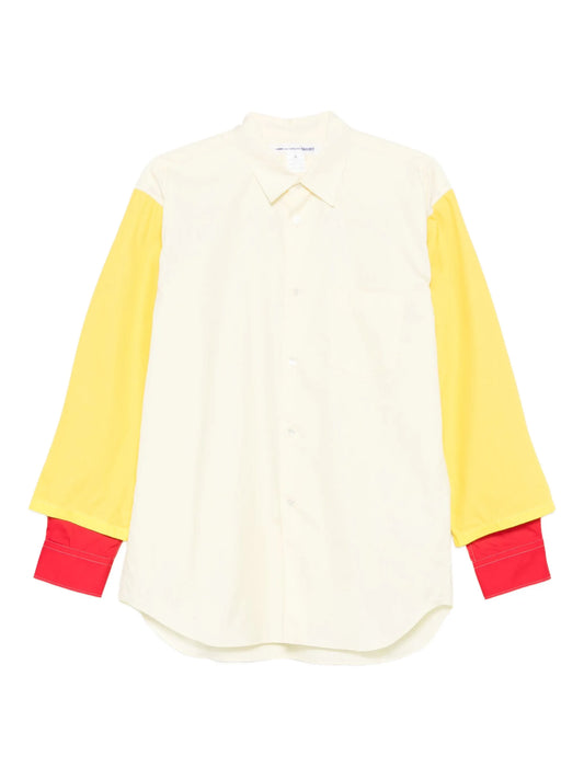 colour-block long-sleeved shirt