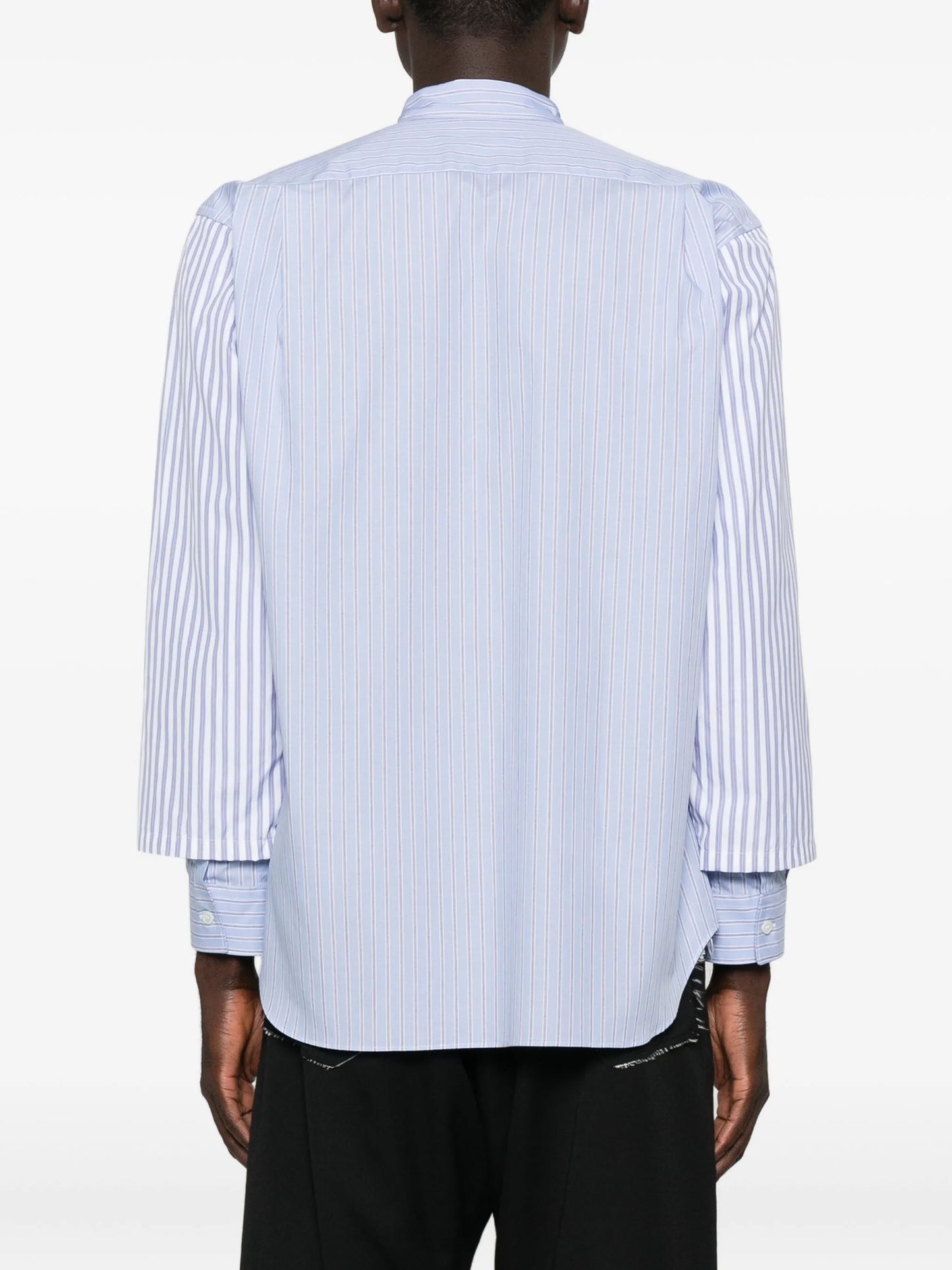 striped layered-sleeve shirt
