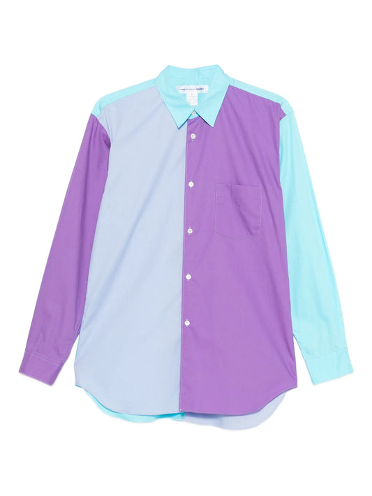 colour-block long-sleeve shirt