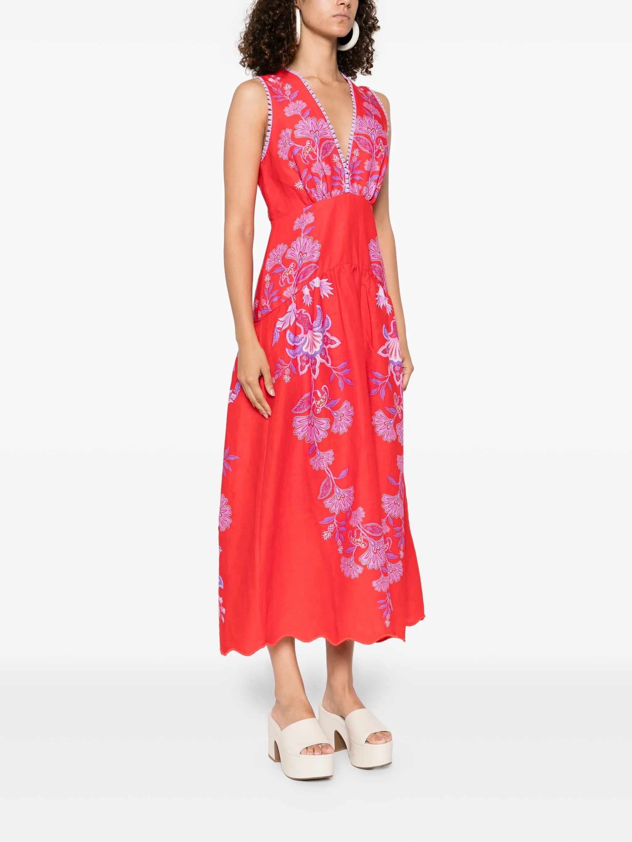 Porcelain Garden midi dress