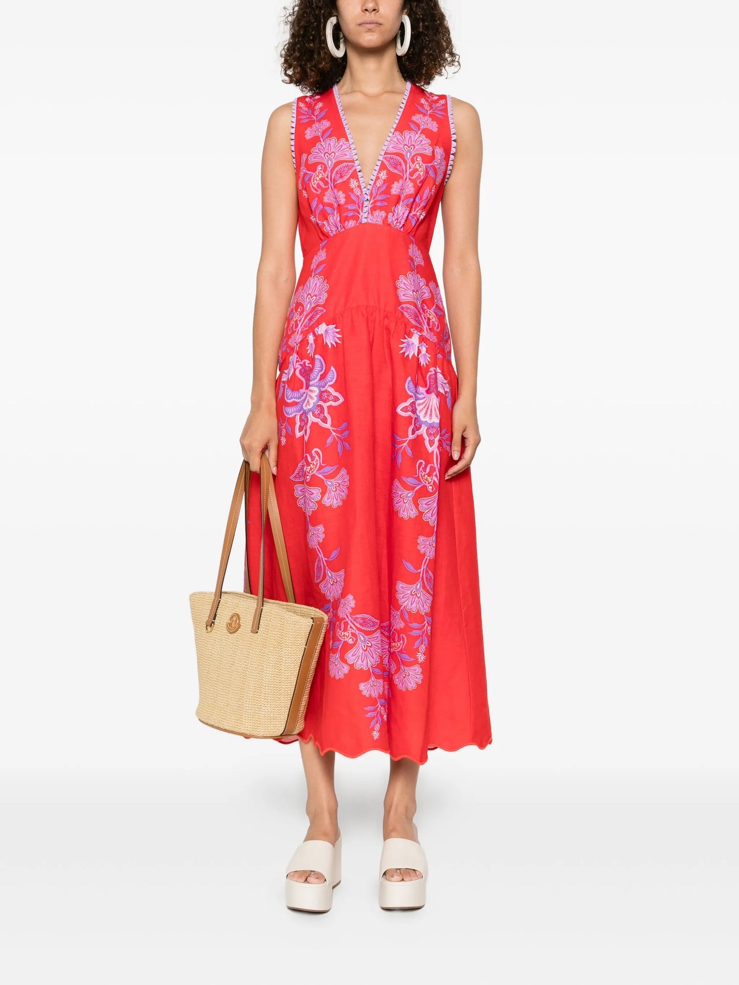 Porcelain Garden midi dress
