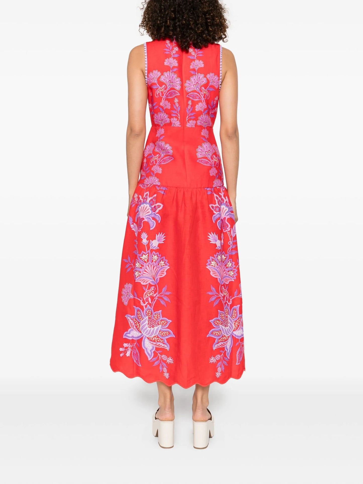 Porcelain Garden midi dress