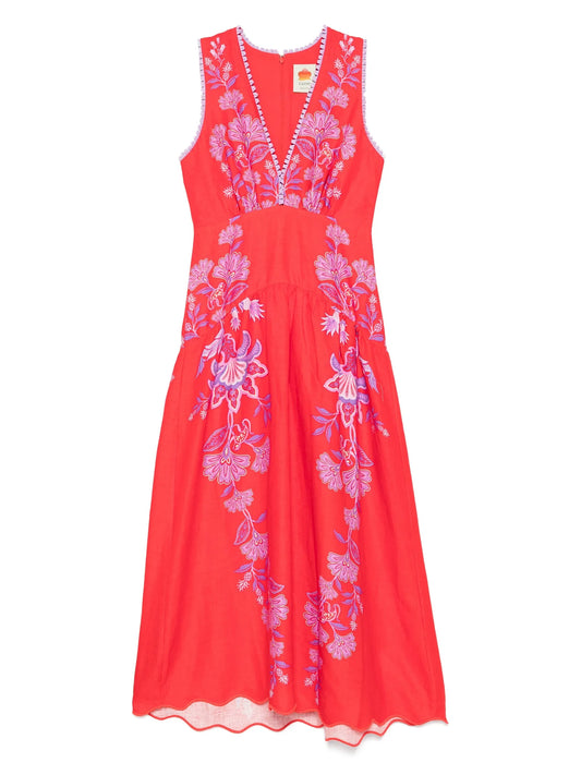 Porcelain Garden midi dress