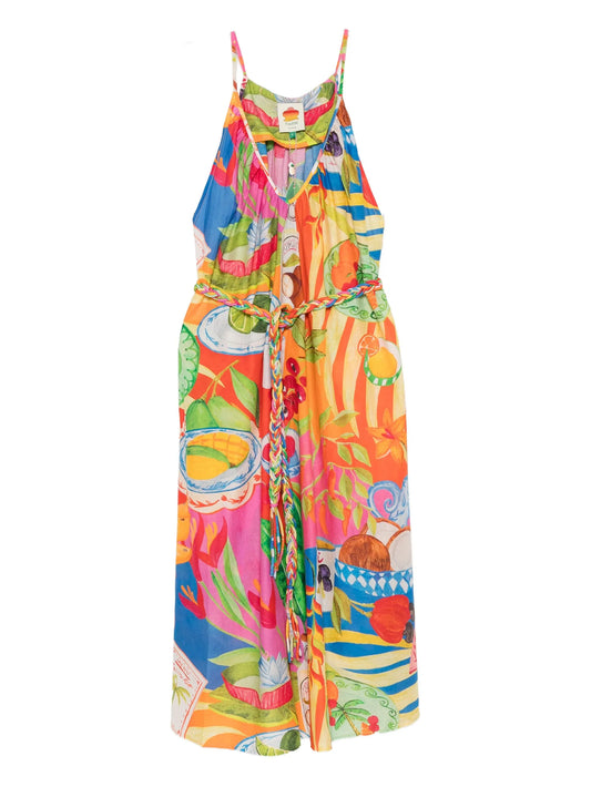 printed midi dress
