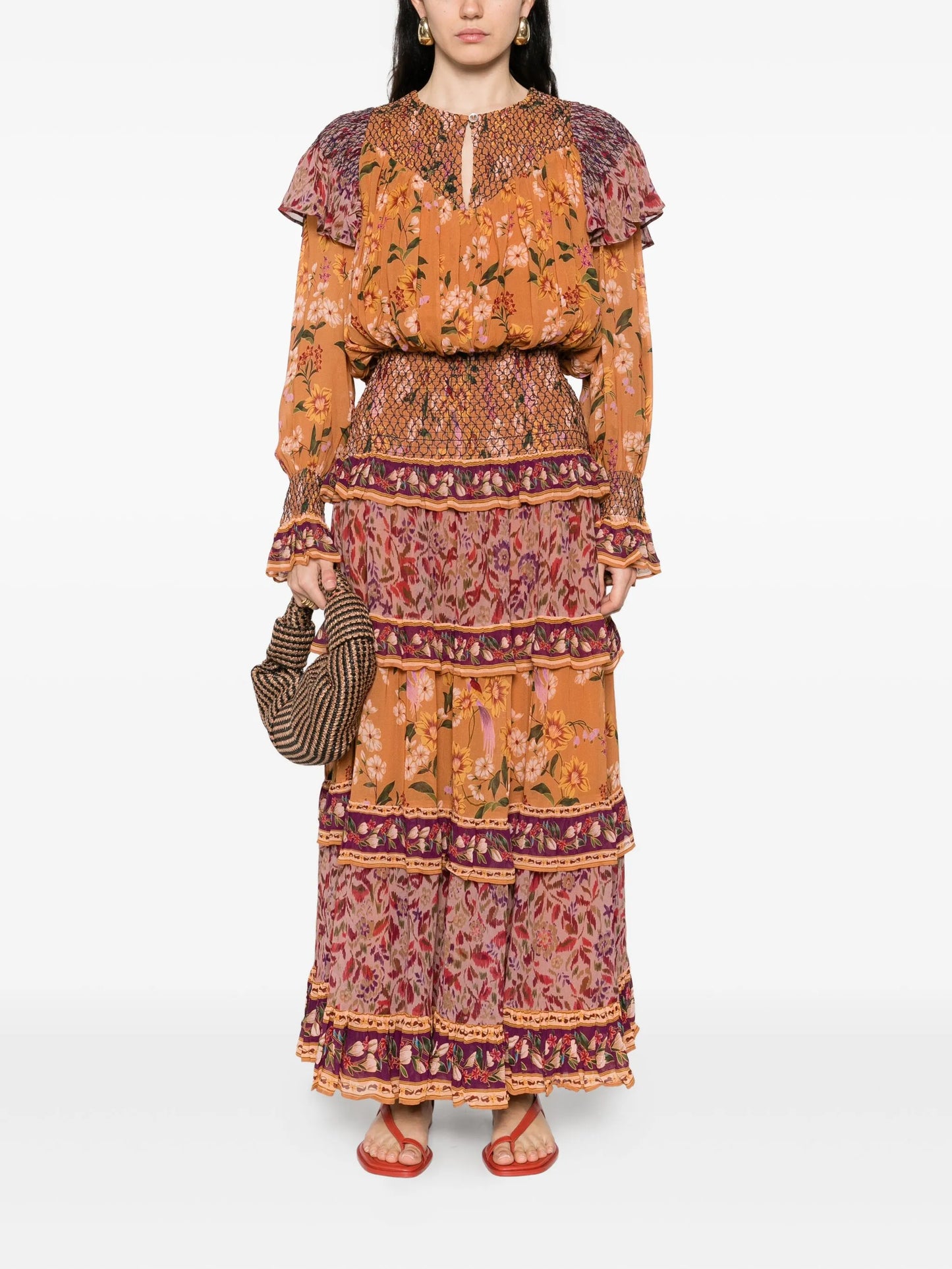 floral-print dress