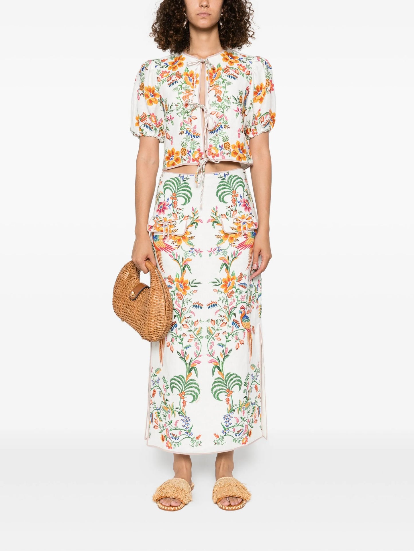 Delicate Forest Scarves blouse