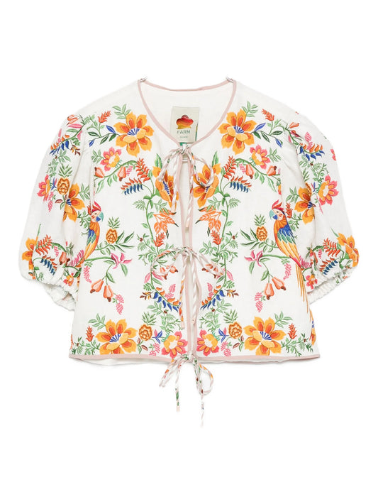 Delicate Forest Scarves blouse