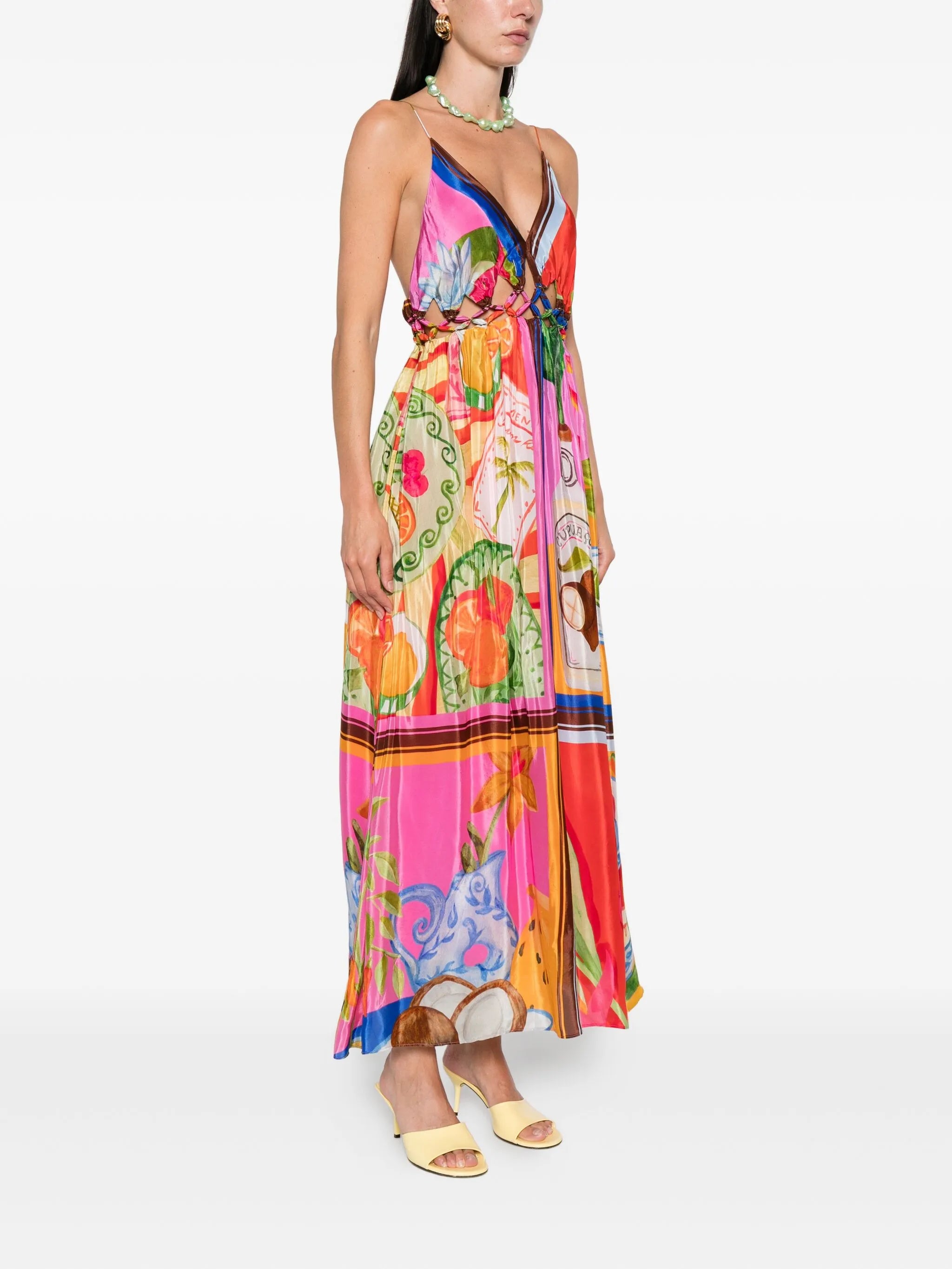 macrame-yoke maxi dress