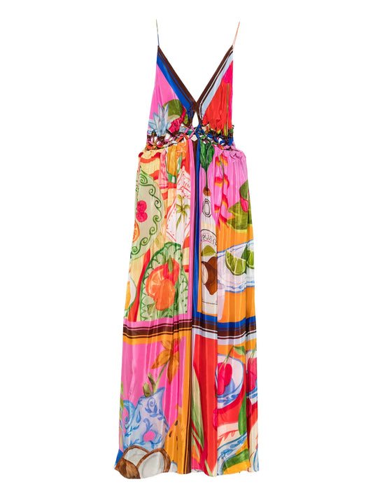 macrame-yoke maxi dress