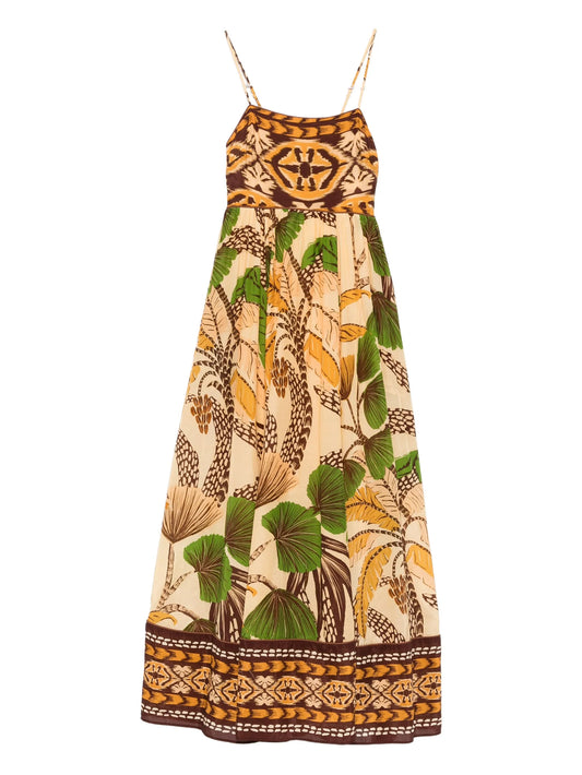 Foliage Sketch maxi dress