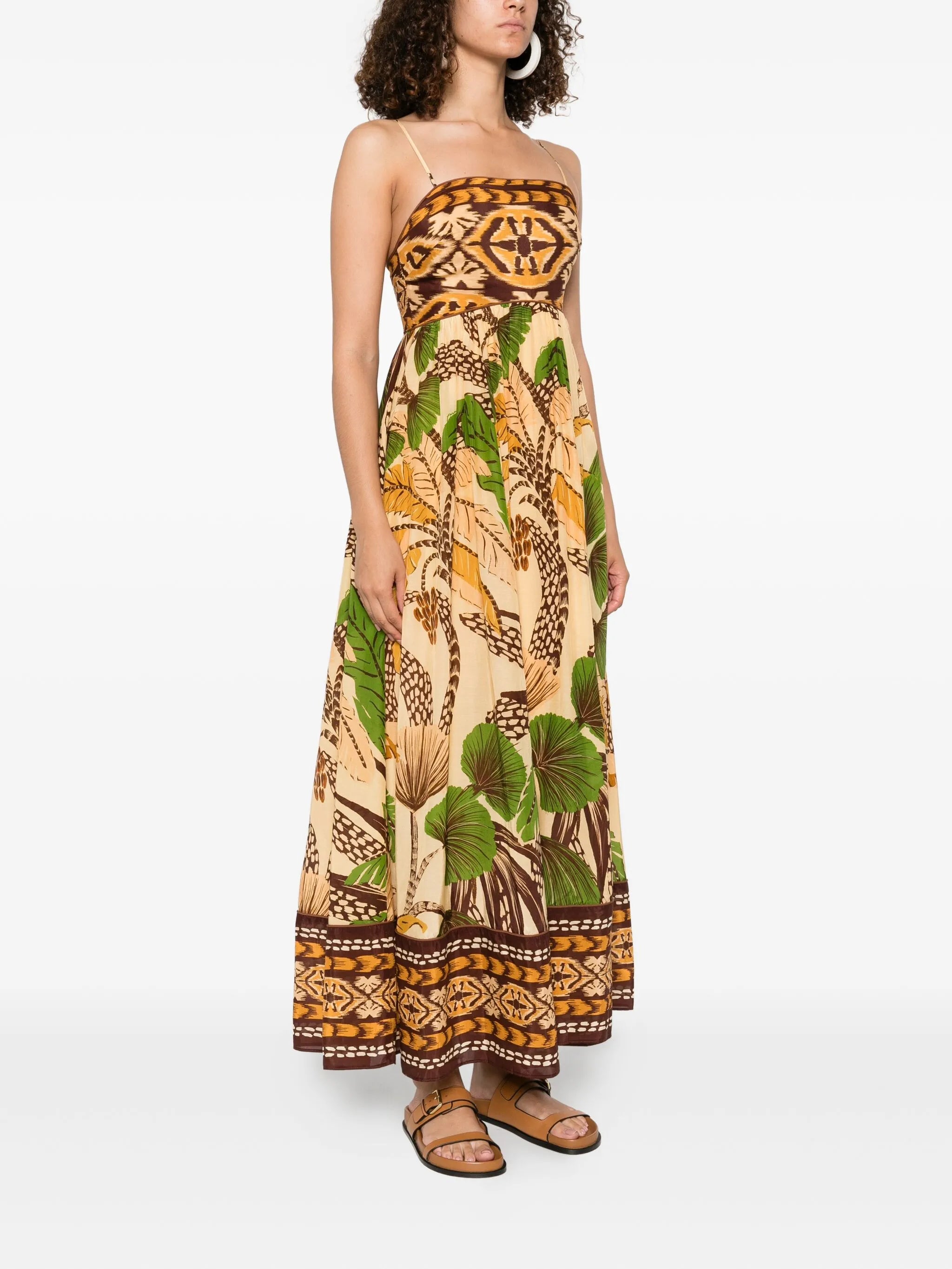 Foliage Sketch maxi dress