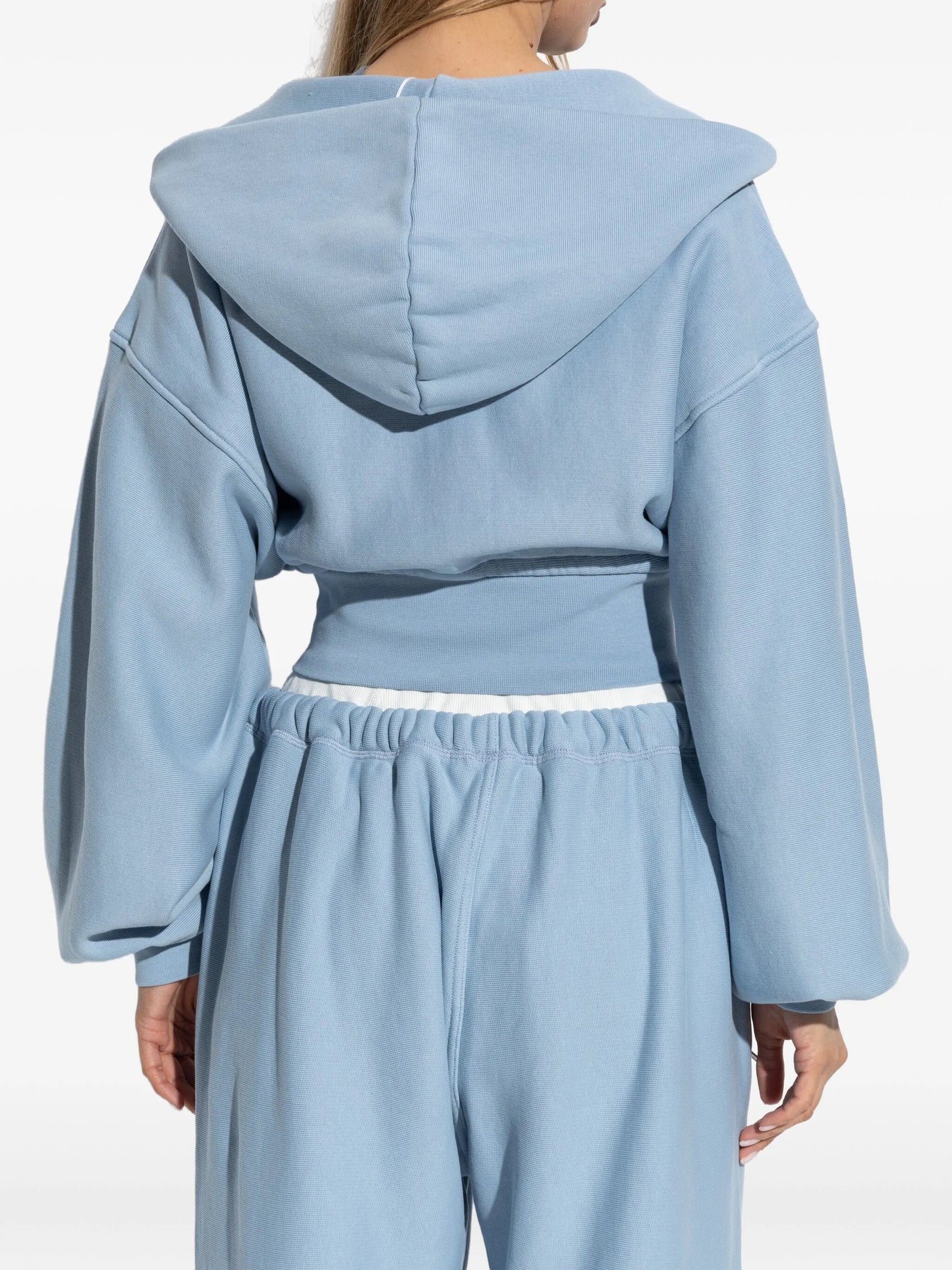 hooded zip-up top