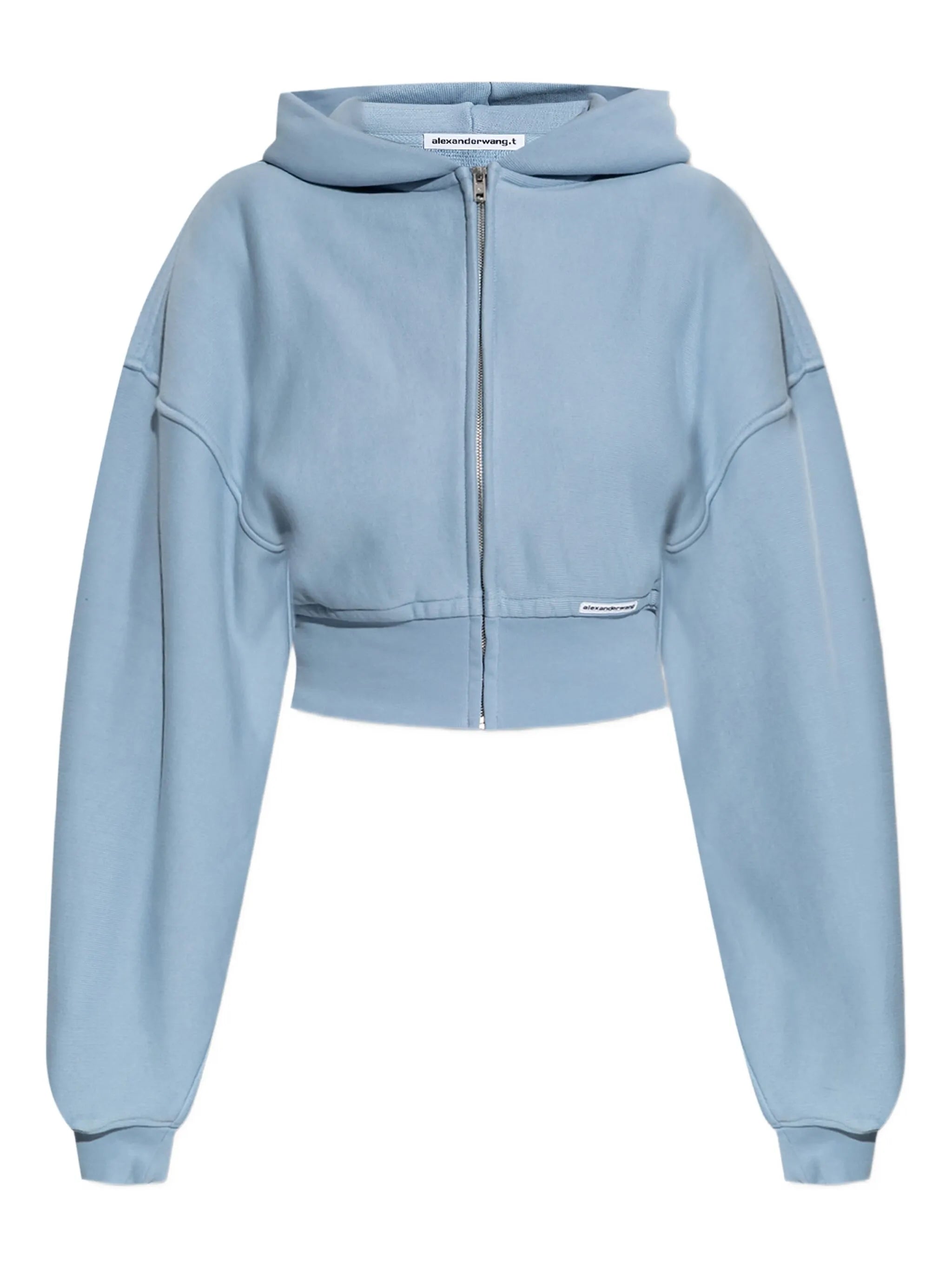 hooded zip-up top