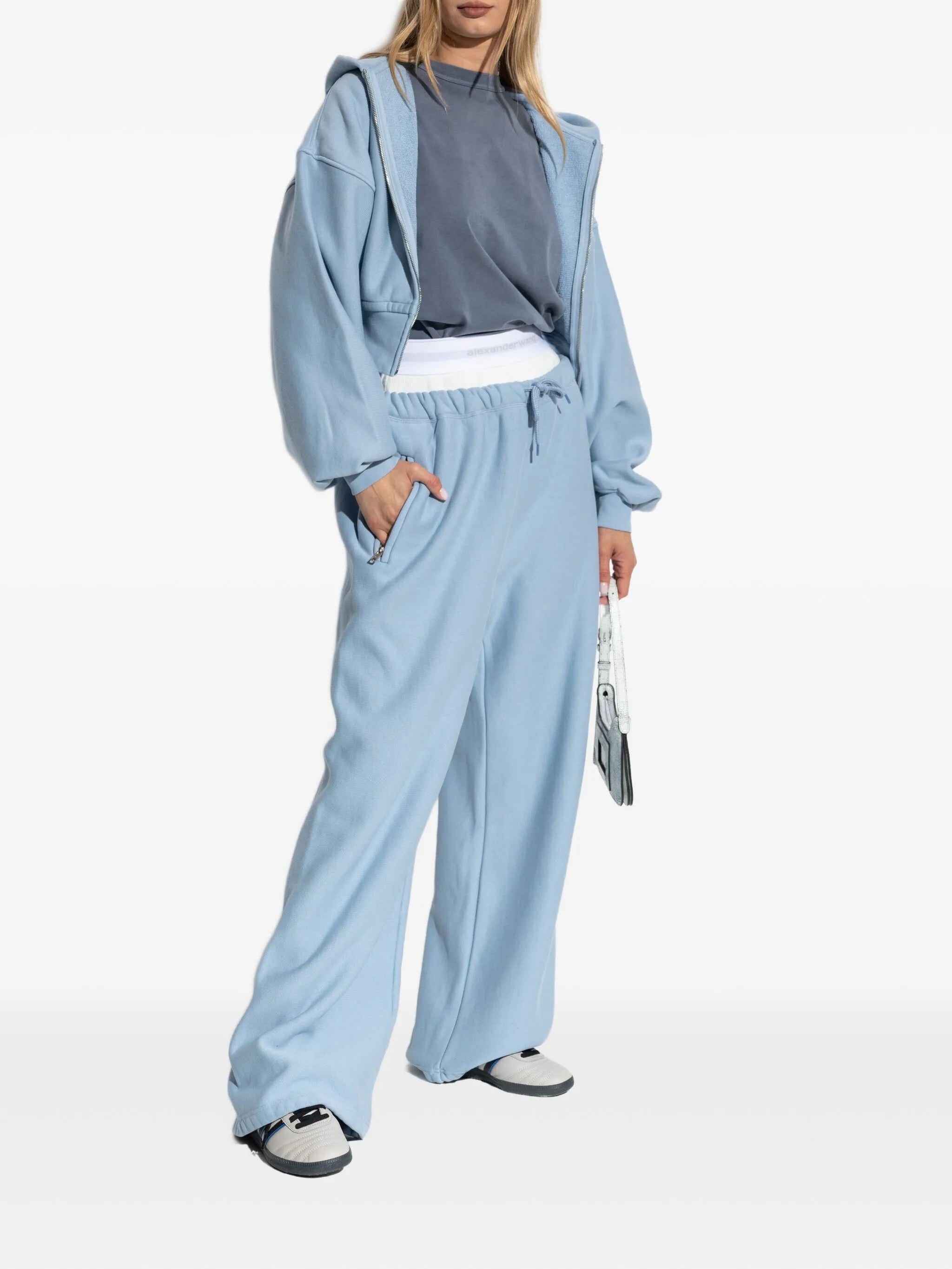 hooded zip-up top