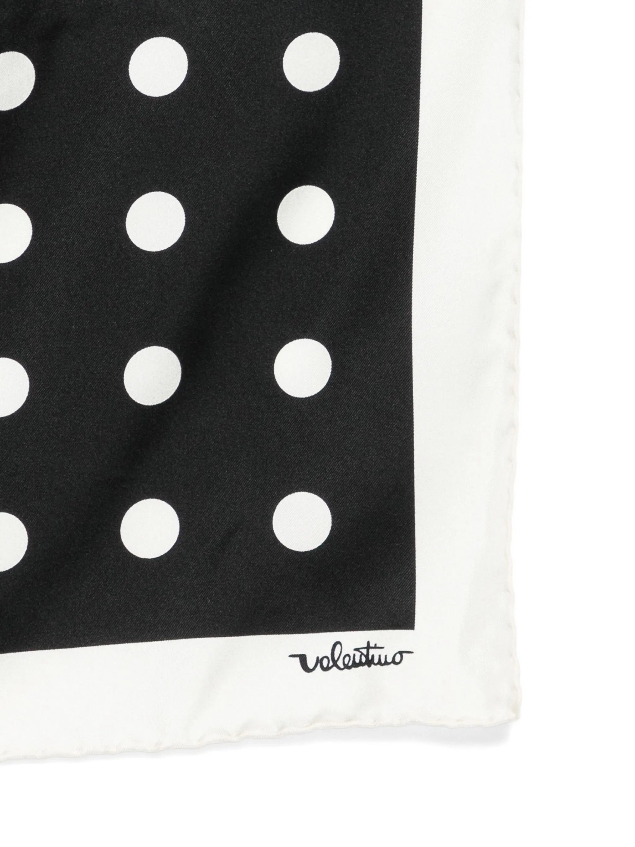 polka dots silk scarf