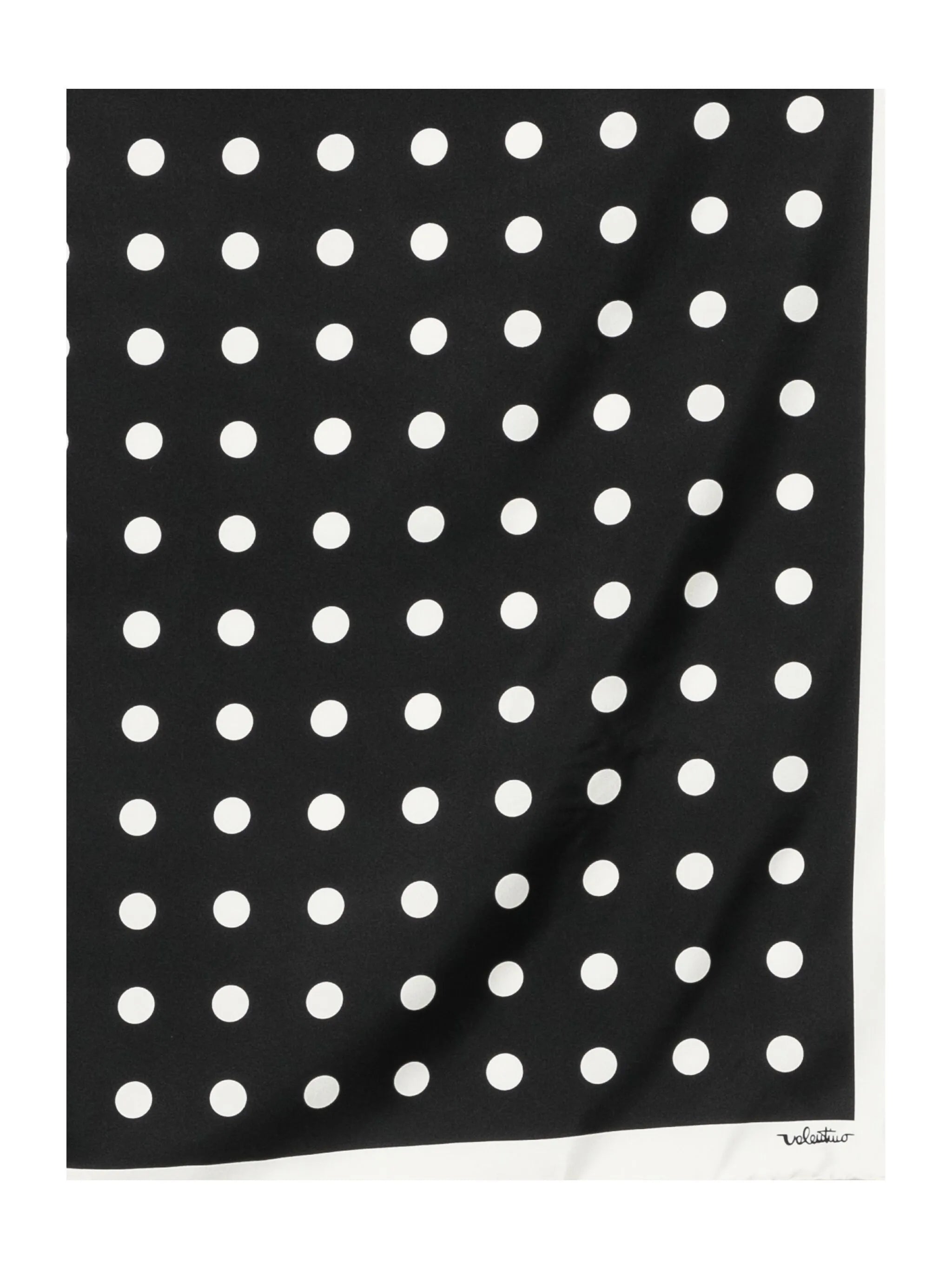polka dots silk scarf