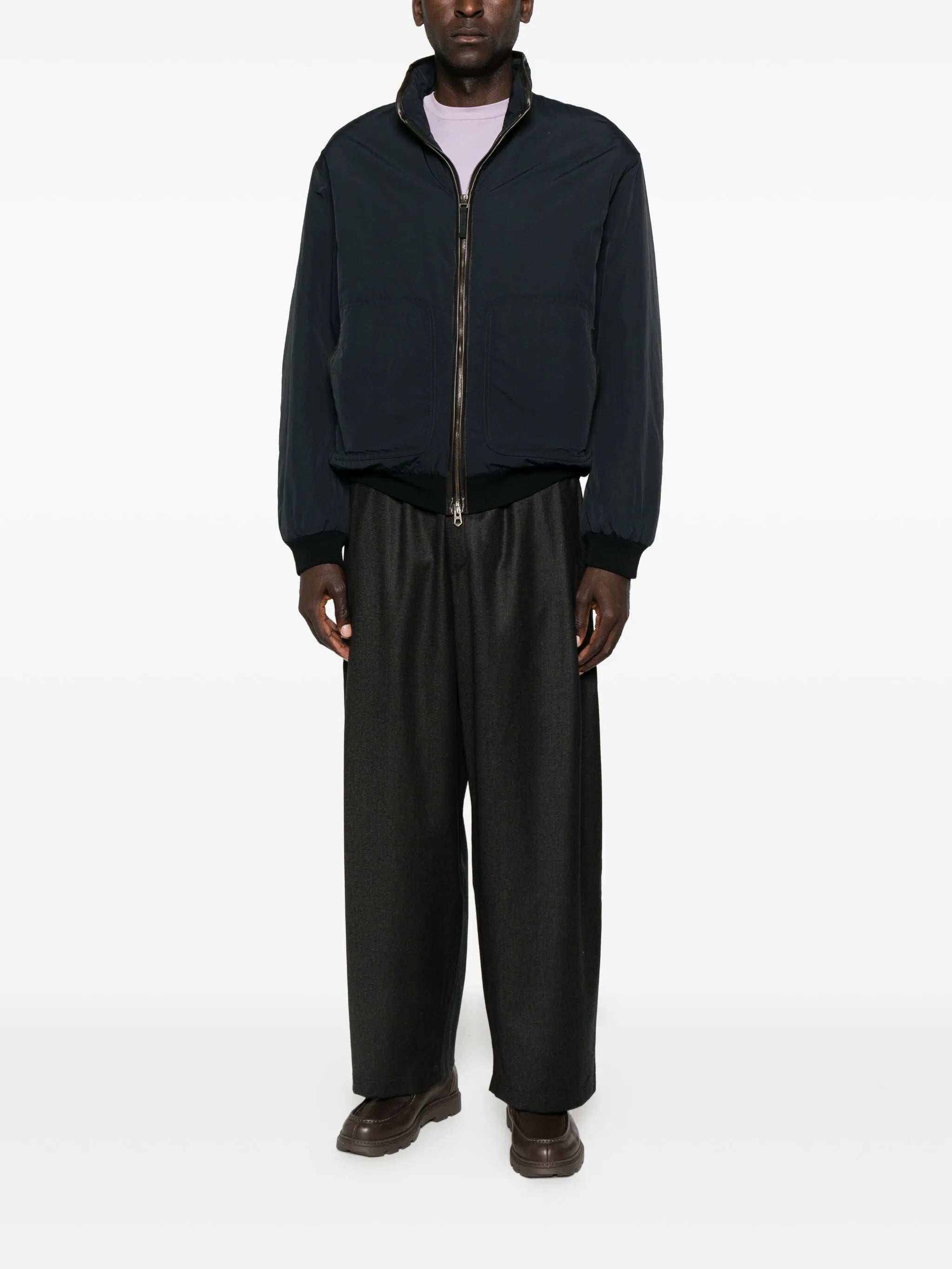 zip-up bomber jacket