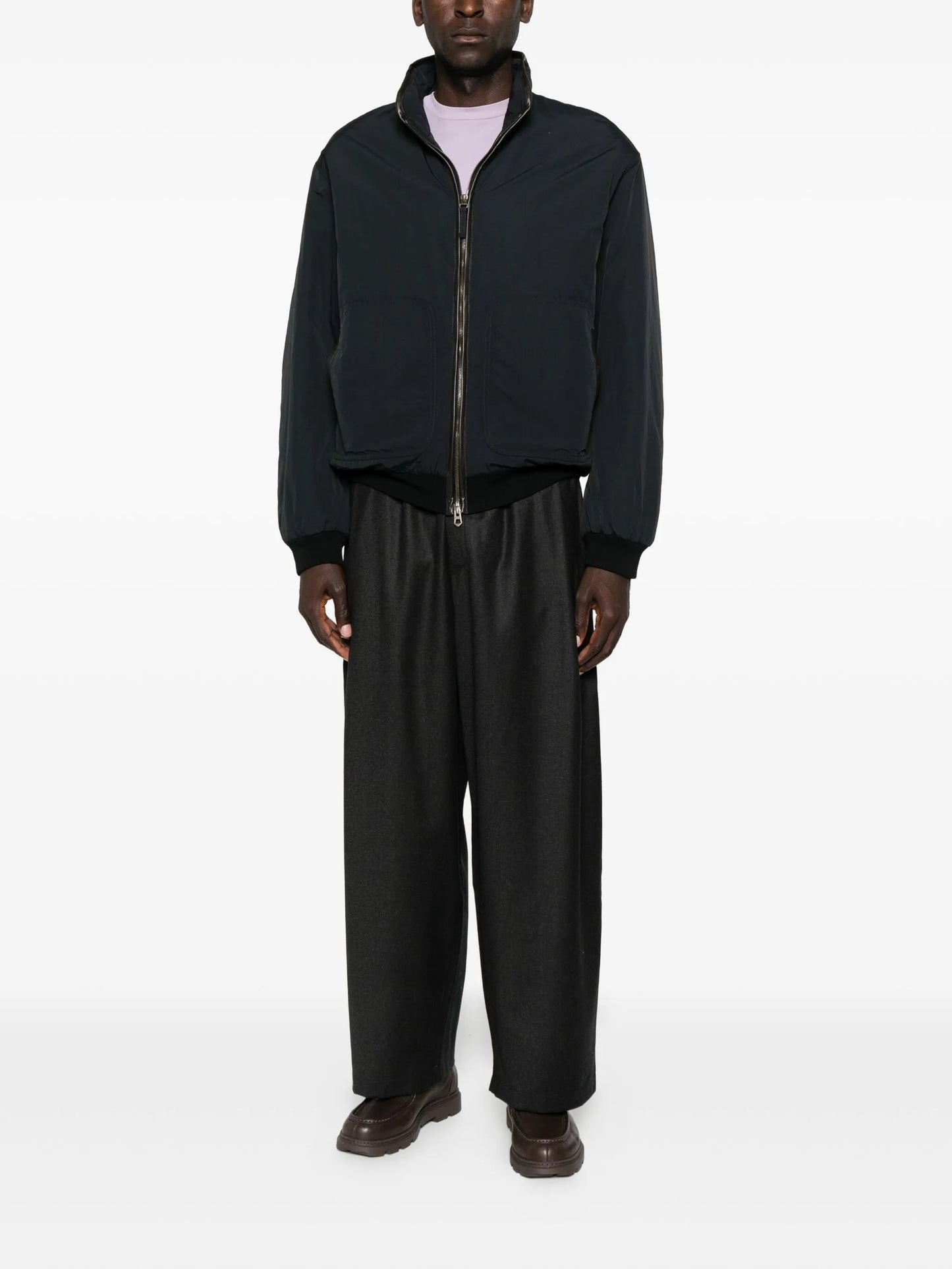 zip-up bomber jacket