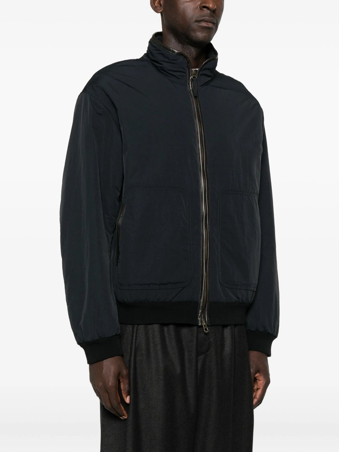 zip-up bomber jacket