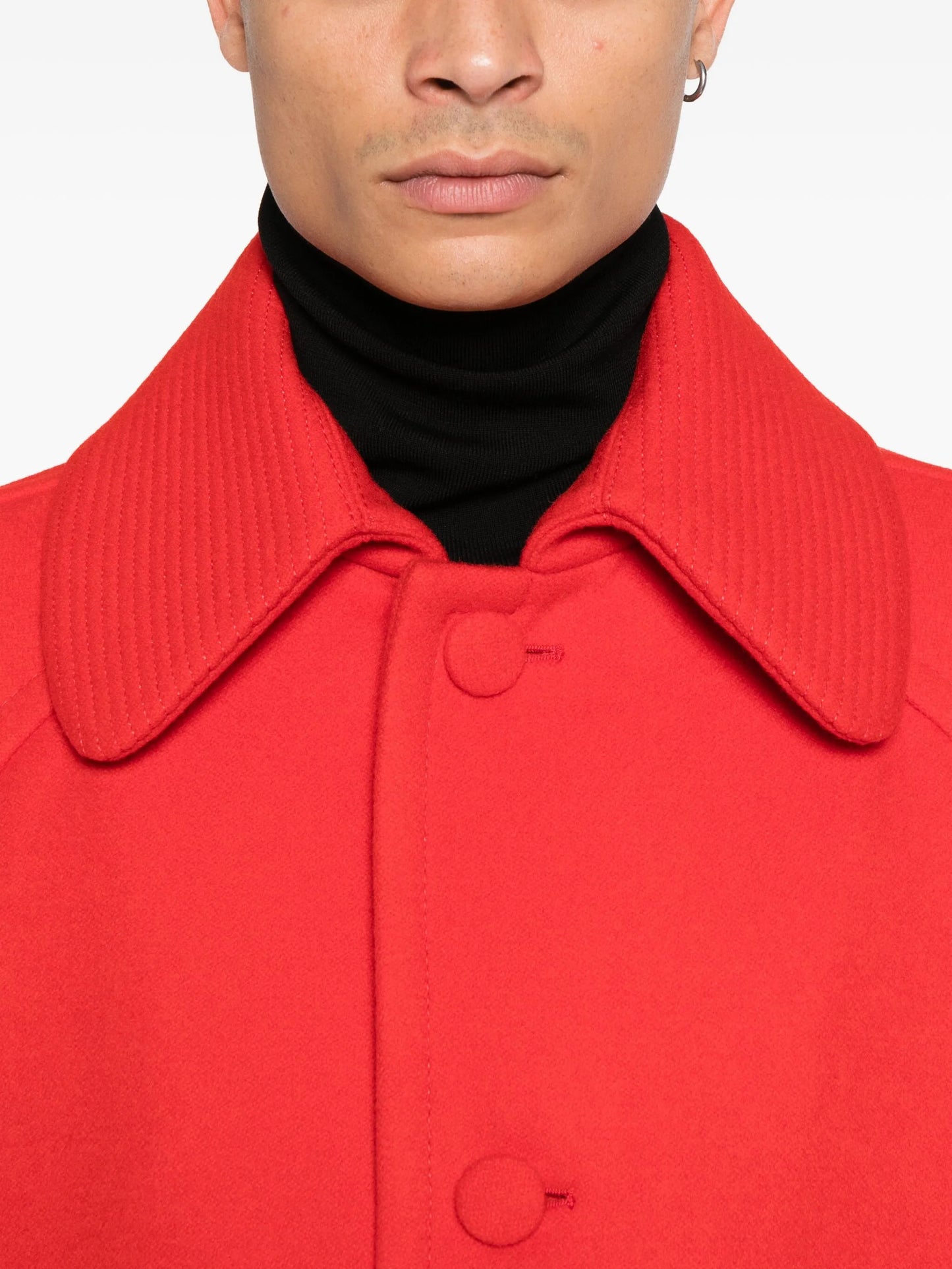 wool single-breasted coat