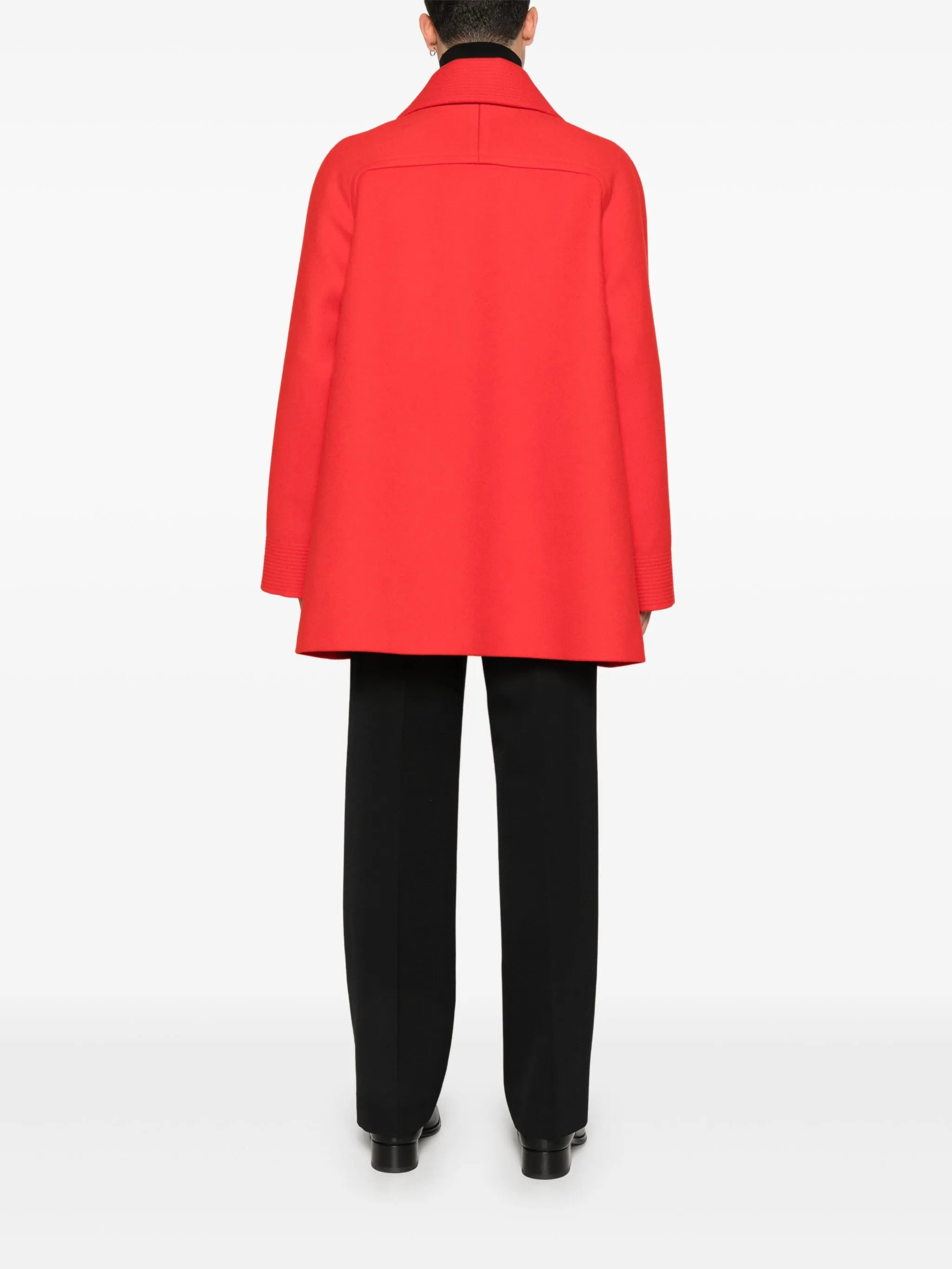 wool single-breasted coat