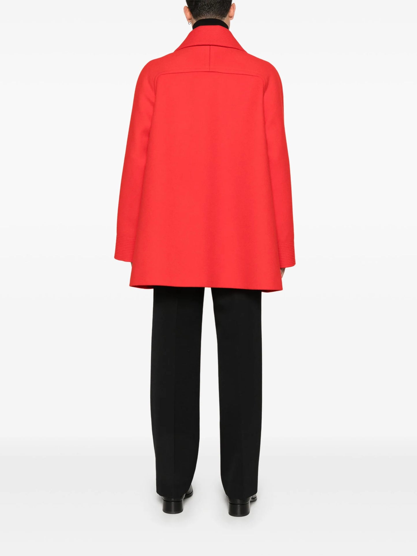 wool single-breasted coat