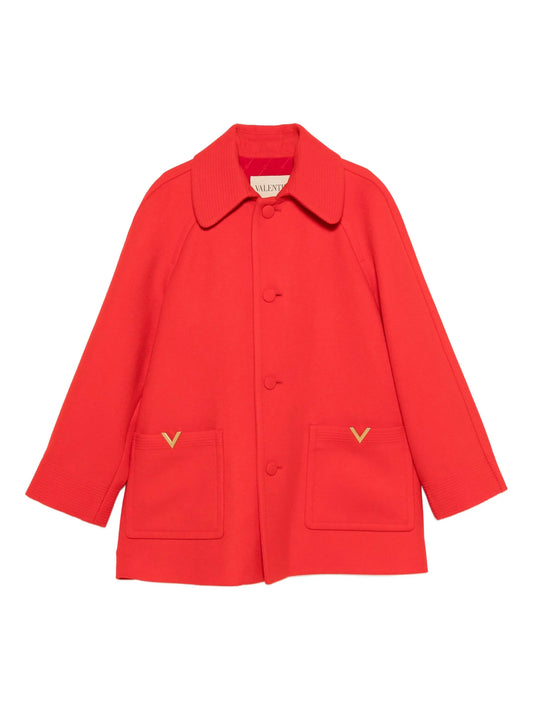 wool single-breasted coat