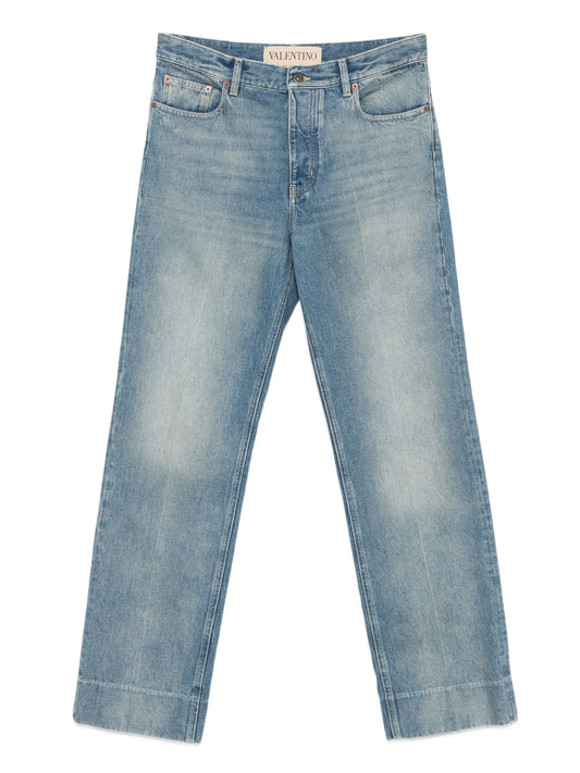 logo-patch jeans