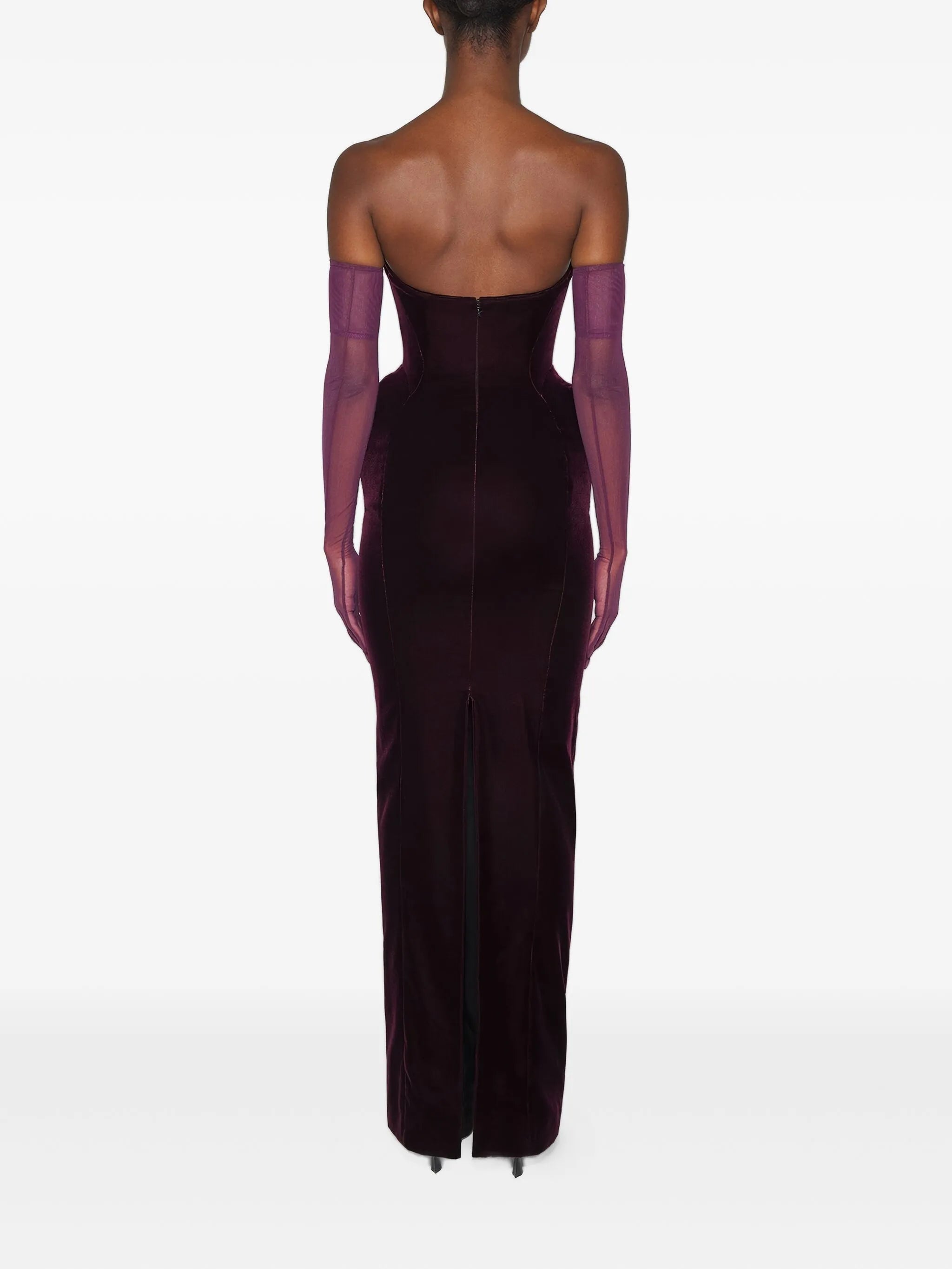 strapless maxi dress