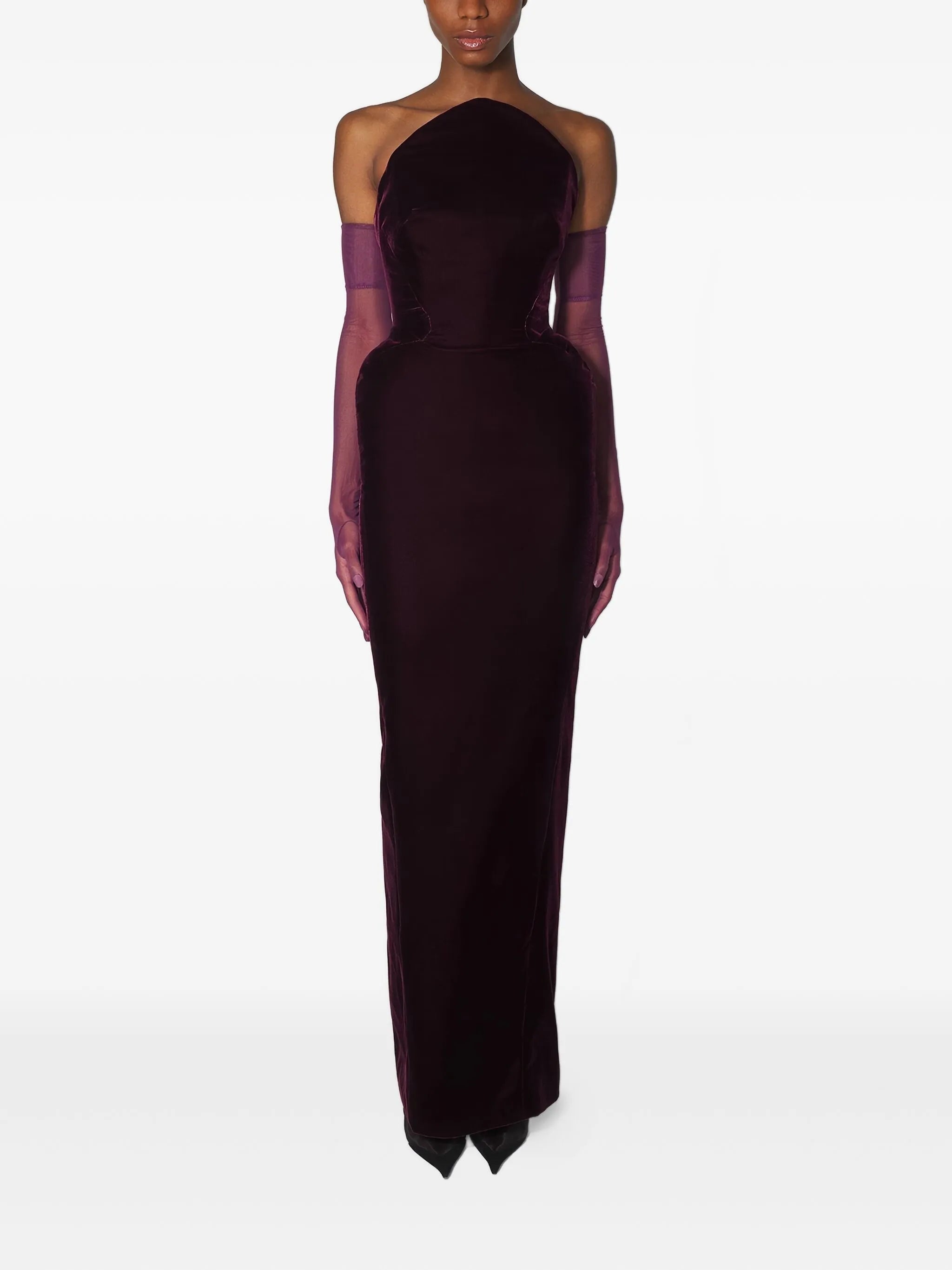 strapless maxi dress