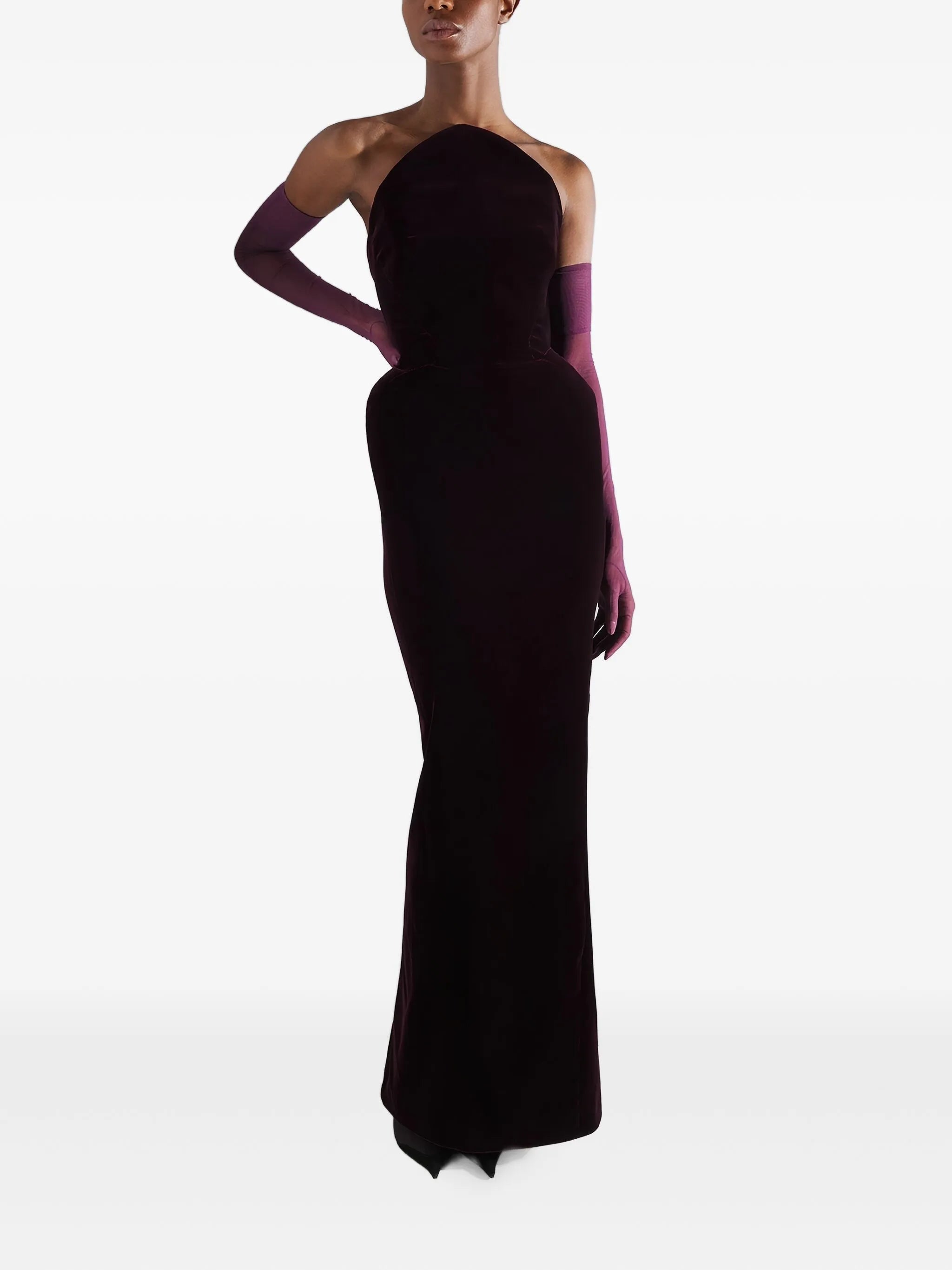 strapless maxi dress