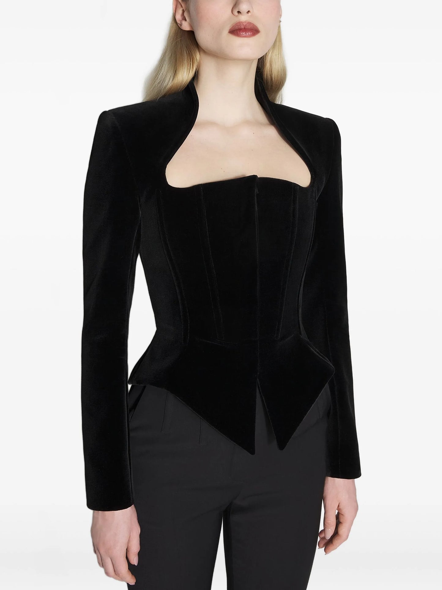 velvet corset jacket