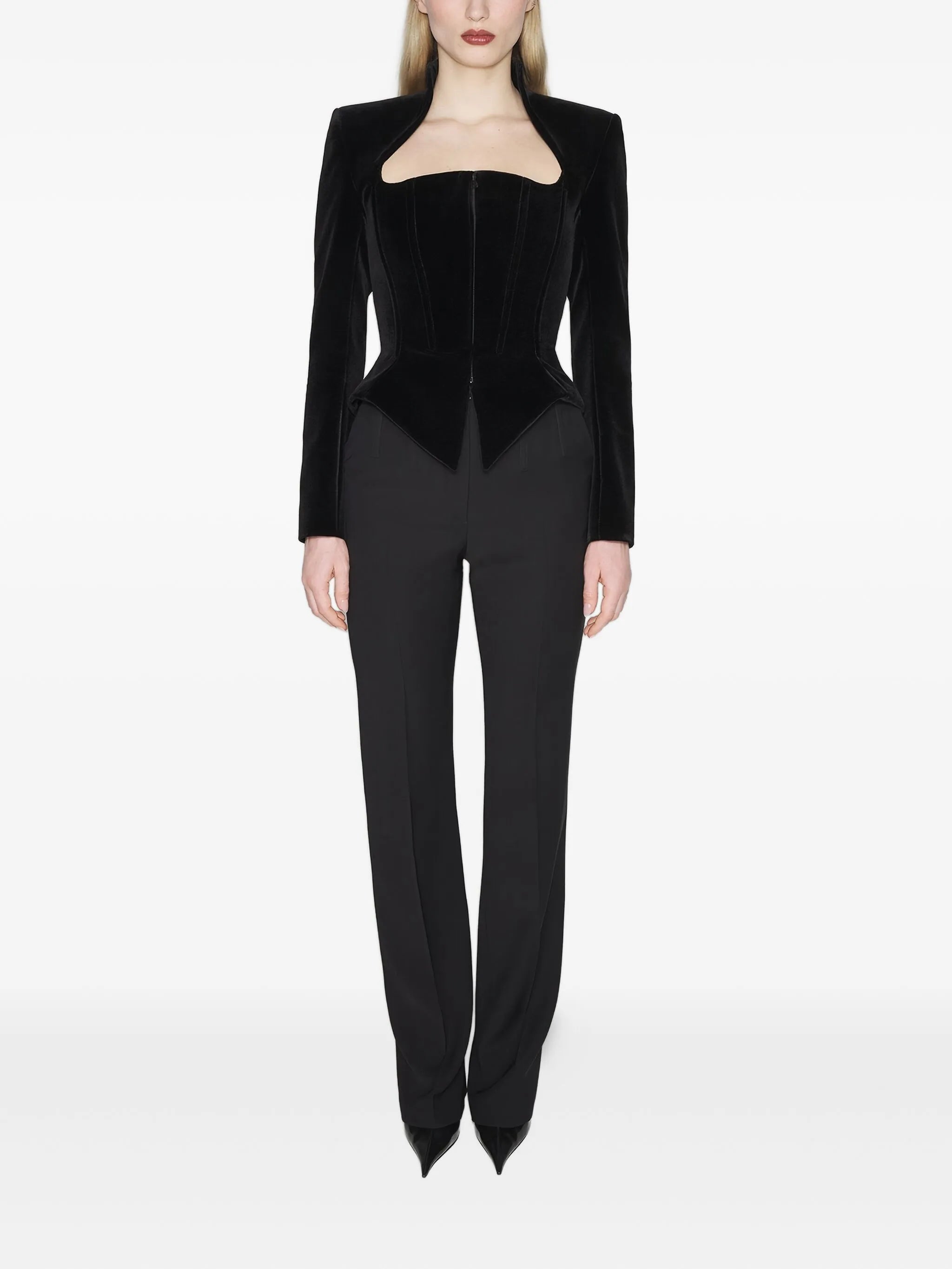 velvet corset jacket