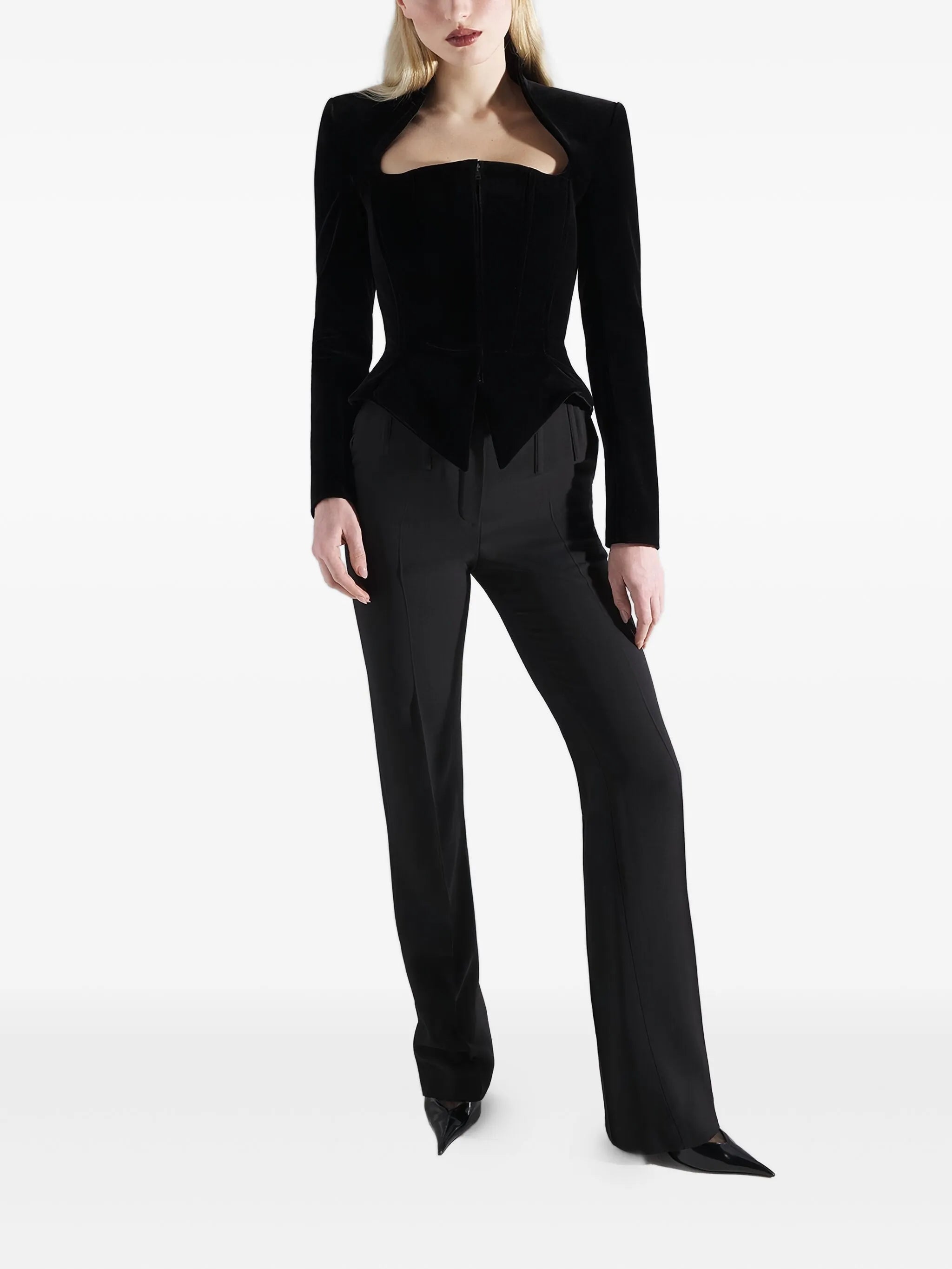 velvet corset jacket