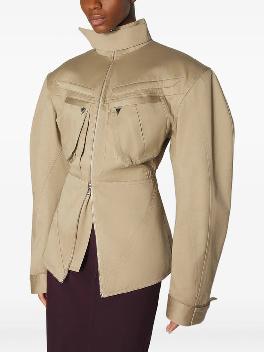 puffed-sleeve cargo jacket