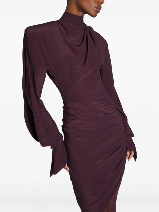 long-sleeve mini dress