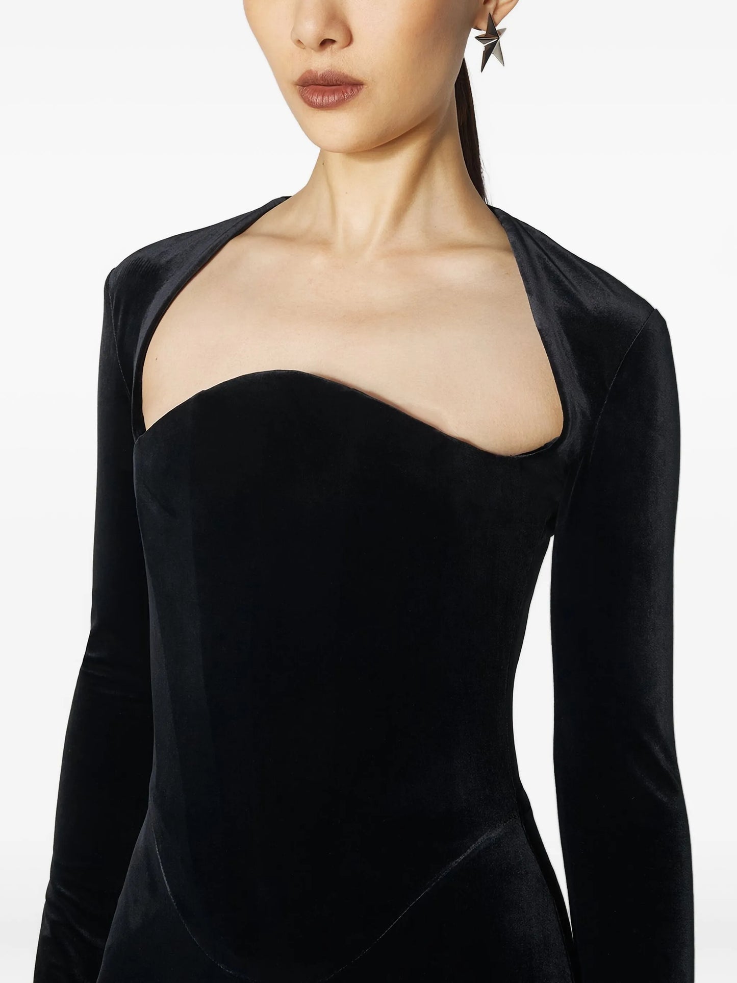 long-sleeve mini dress