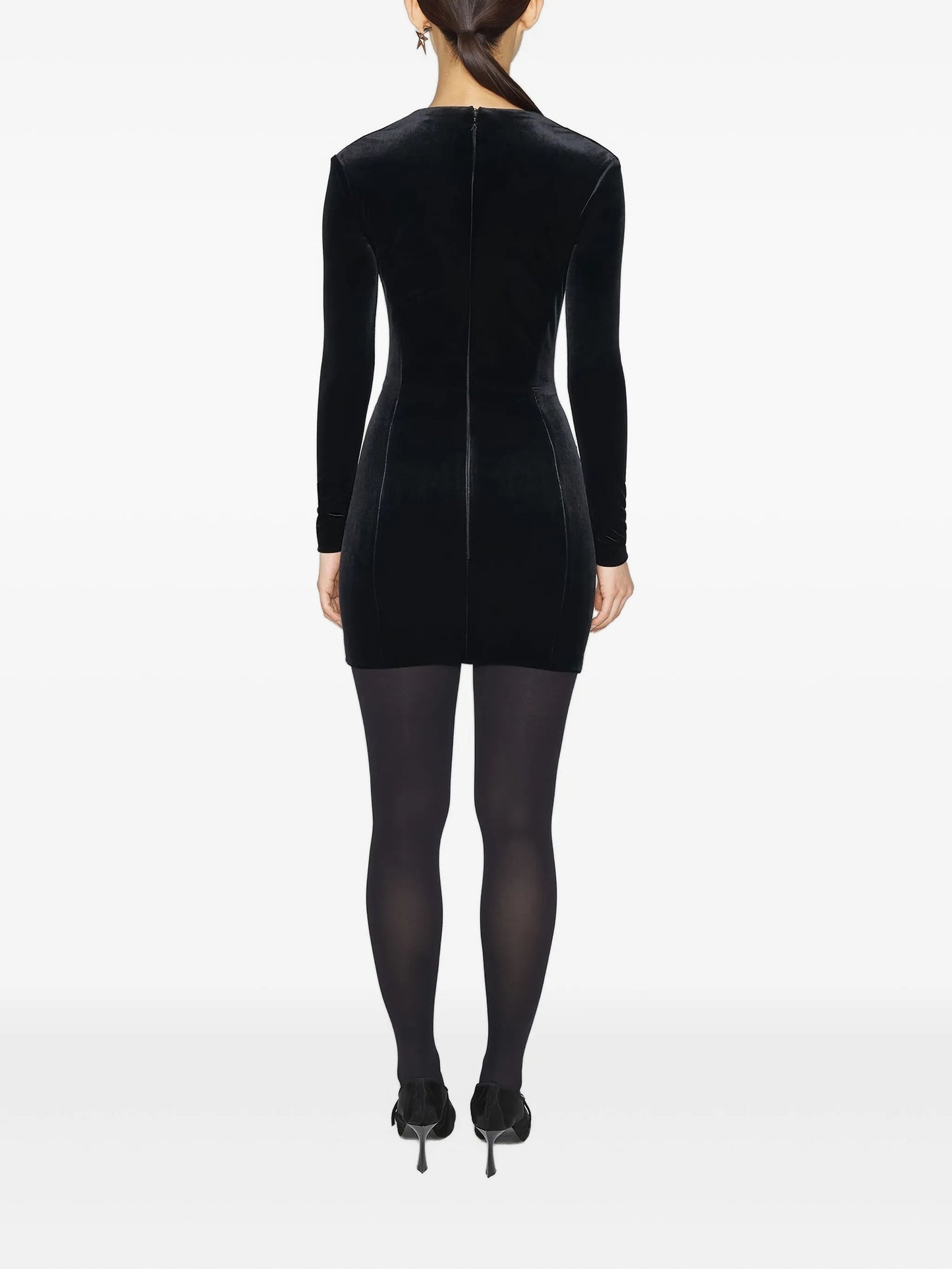 long-sleeve mini dress