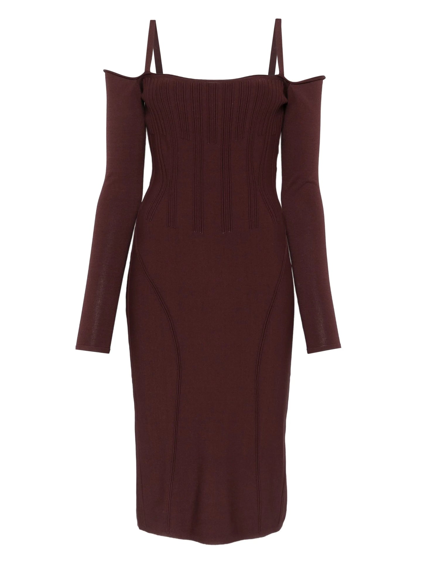 boning-detail dress