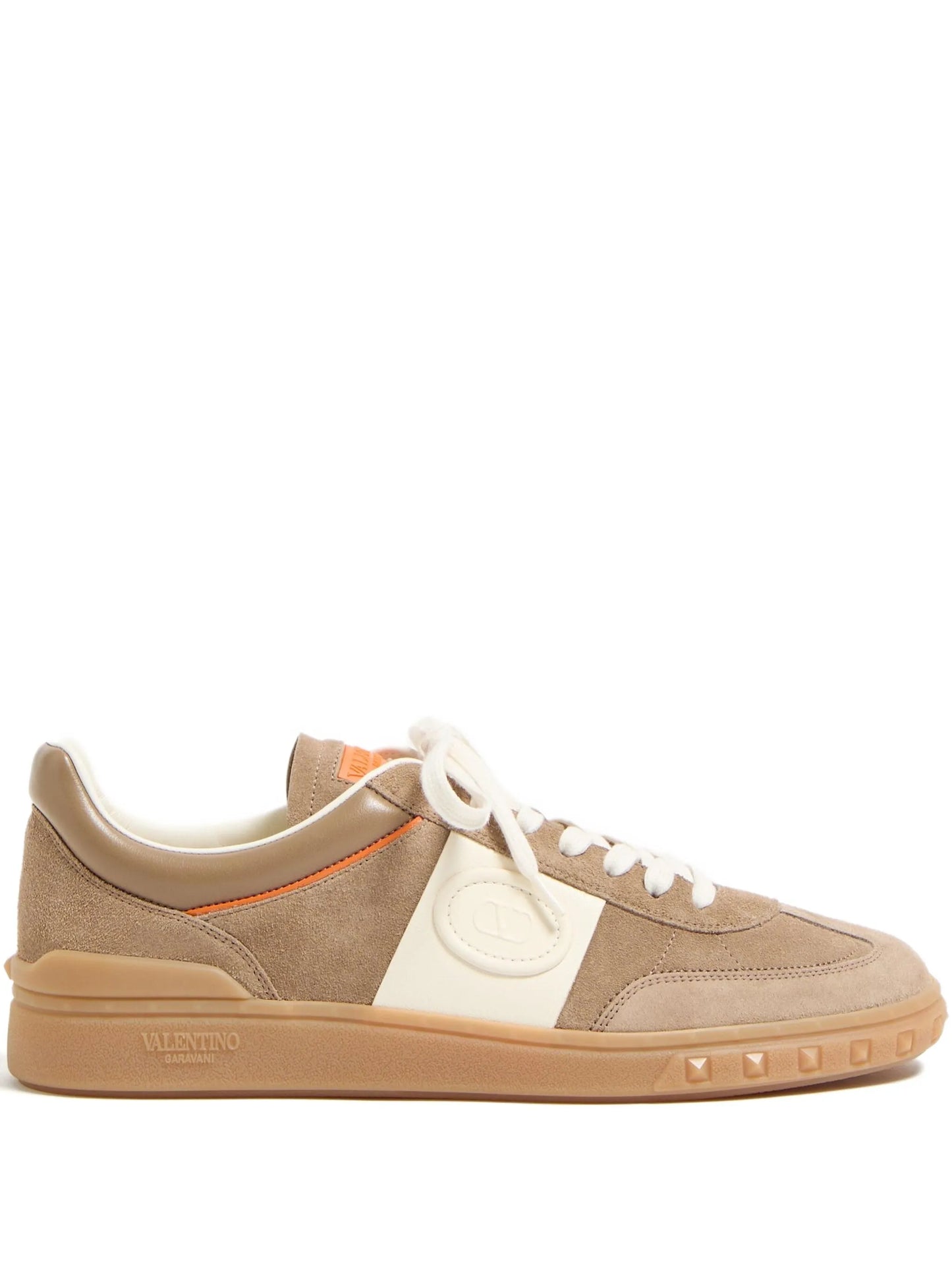 Upvillage Low Top Trainer In Split Leather And Calfskin Nappa Leather