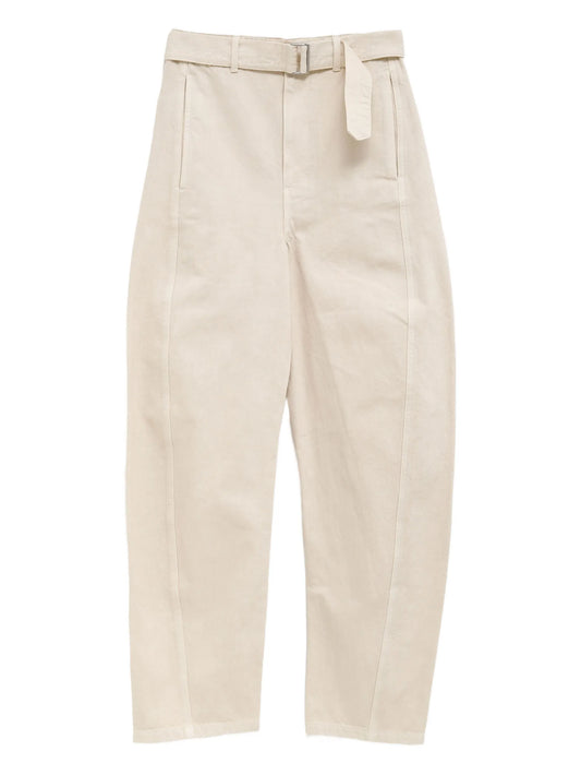 belted panel trousers