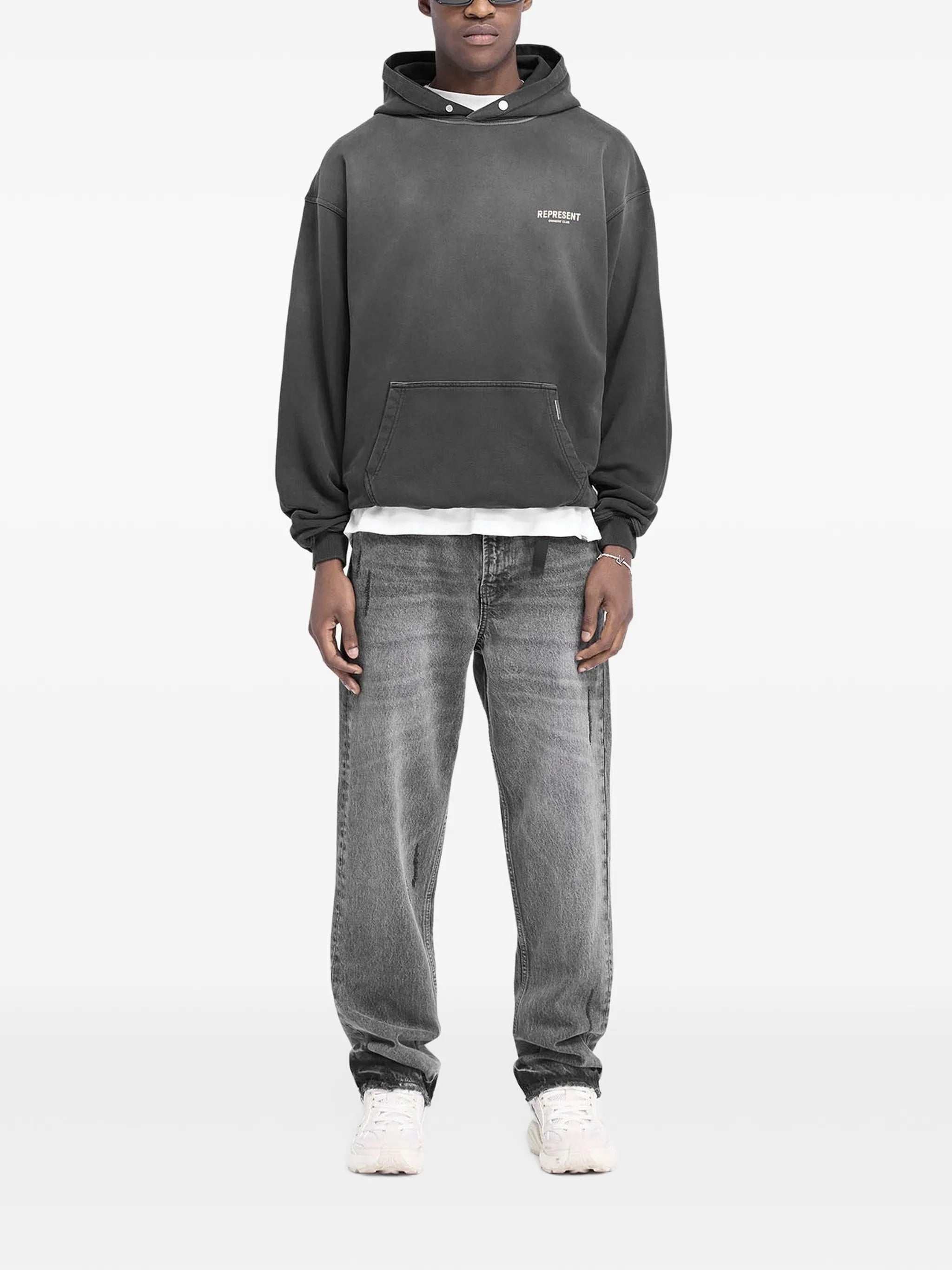 logo-print cotton hoodie