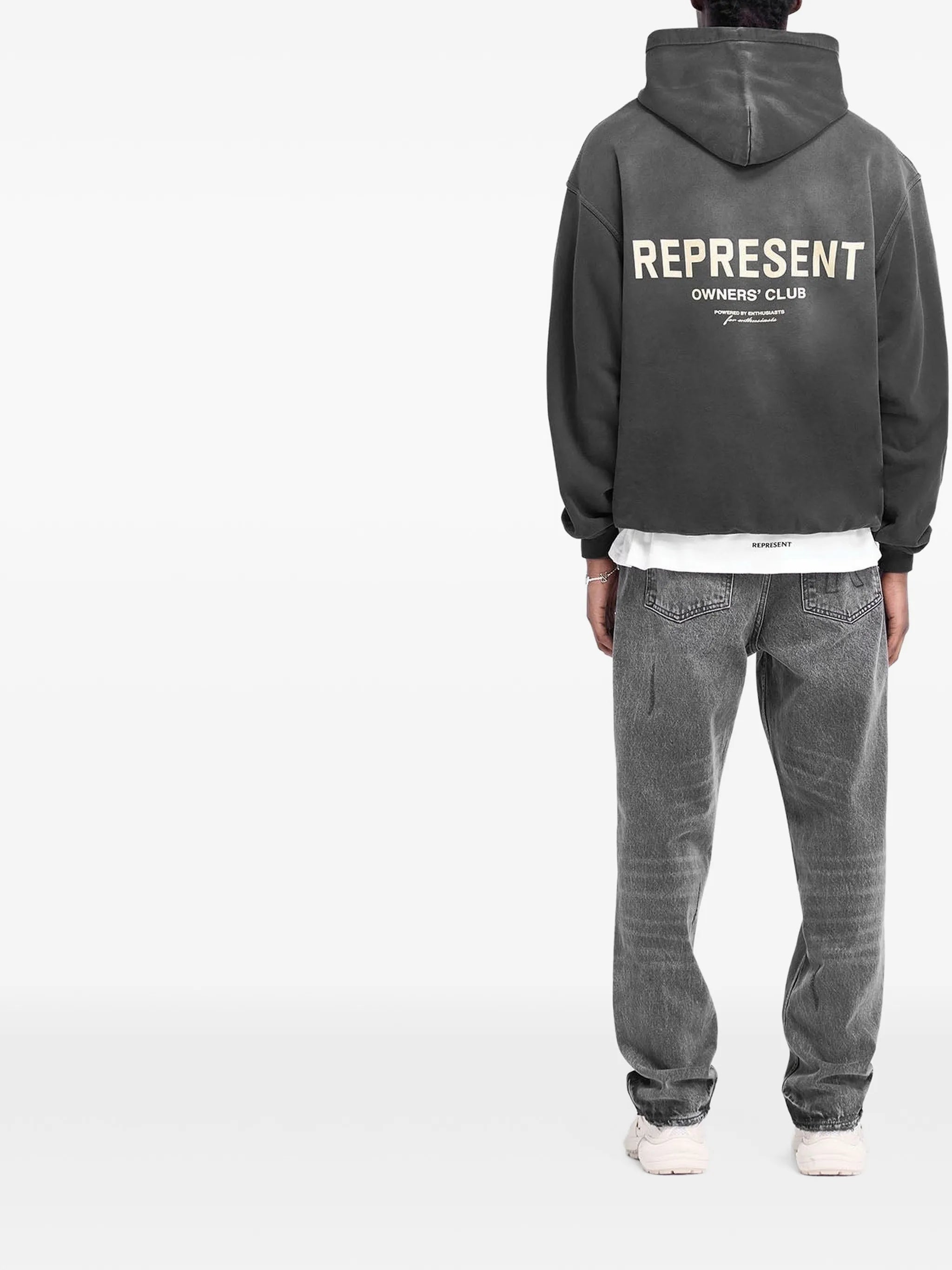 logo-print cotton hoodie