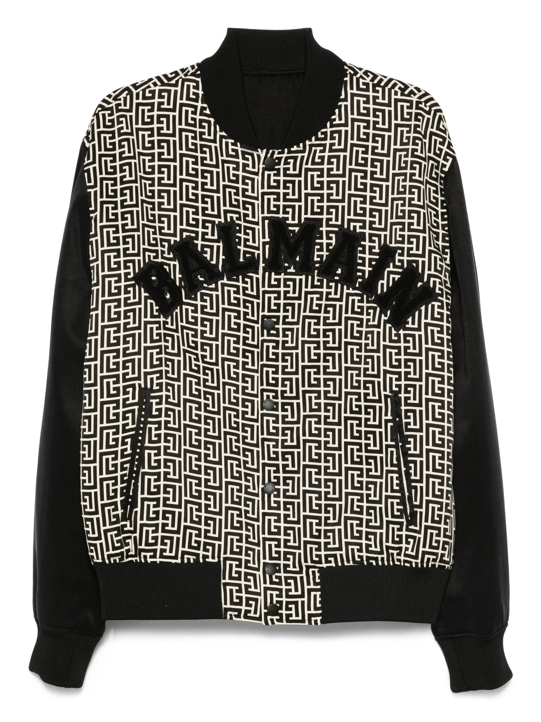 geometric-pattern bomber jacket