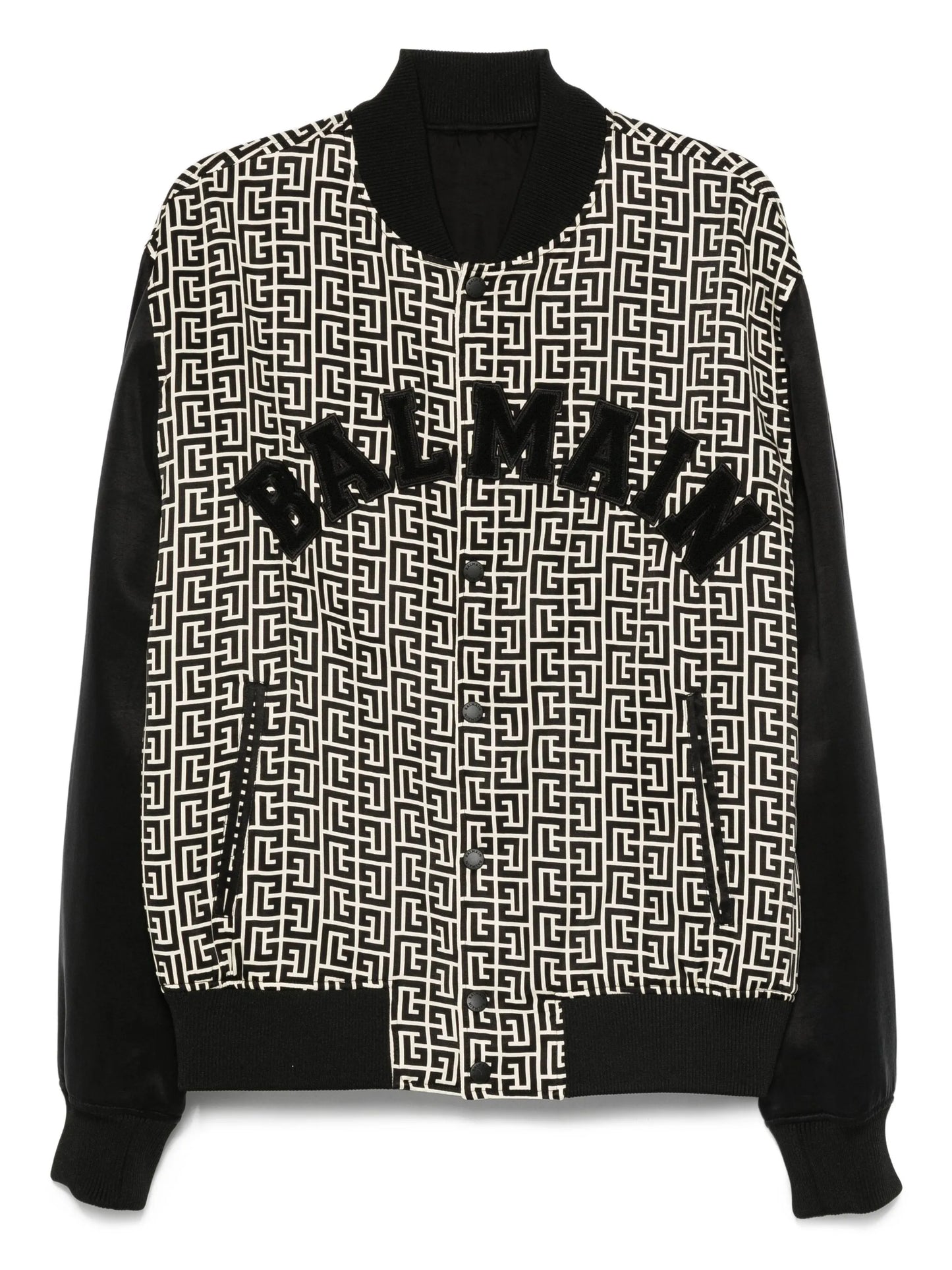 geometric-pattern bomber jacket