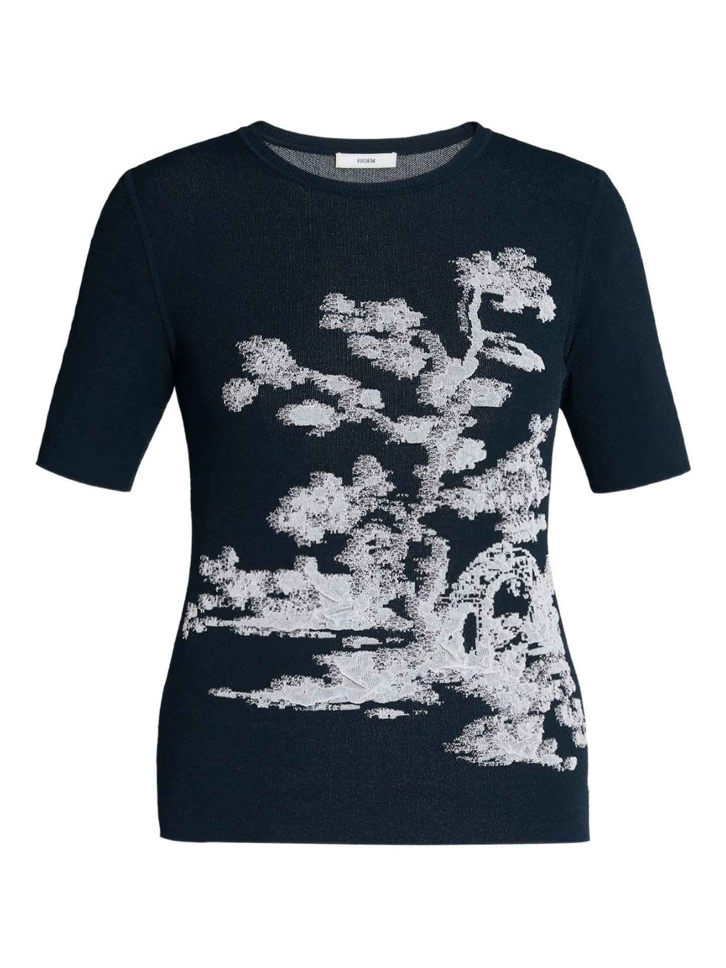 jacquard short-sleeve top