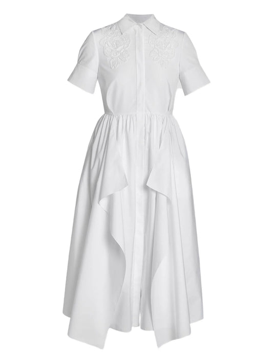 embroidered shirtdress
