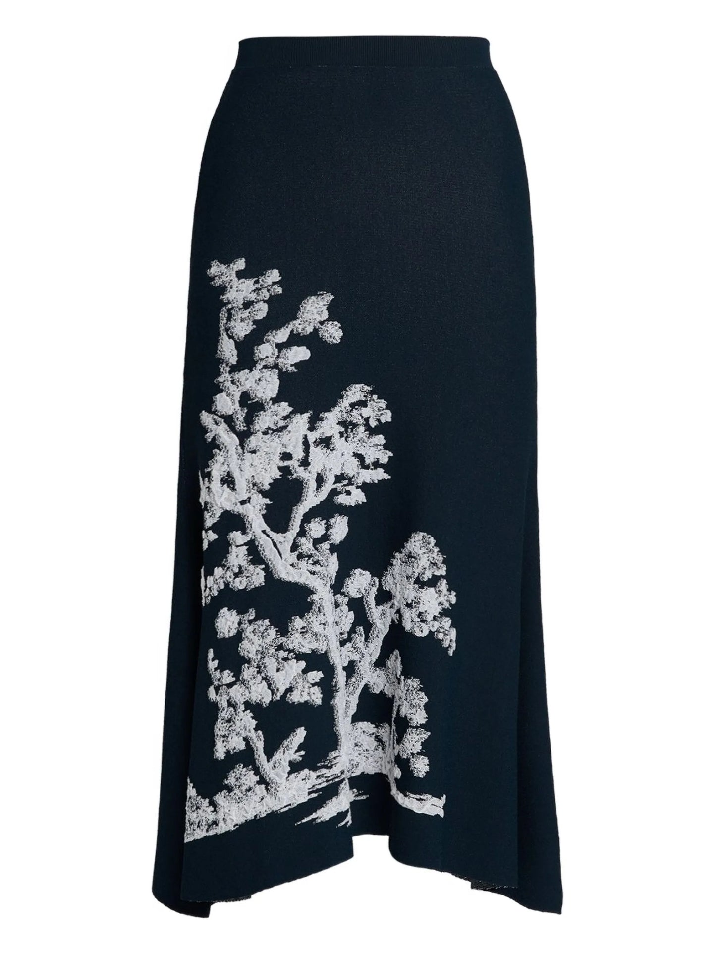 tree-print midi skirt