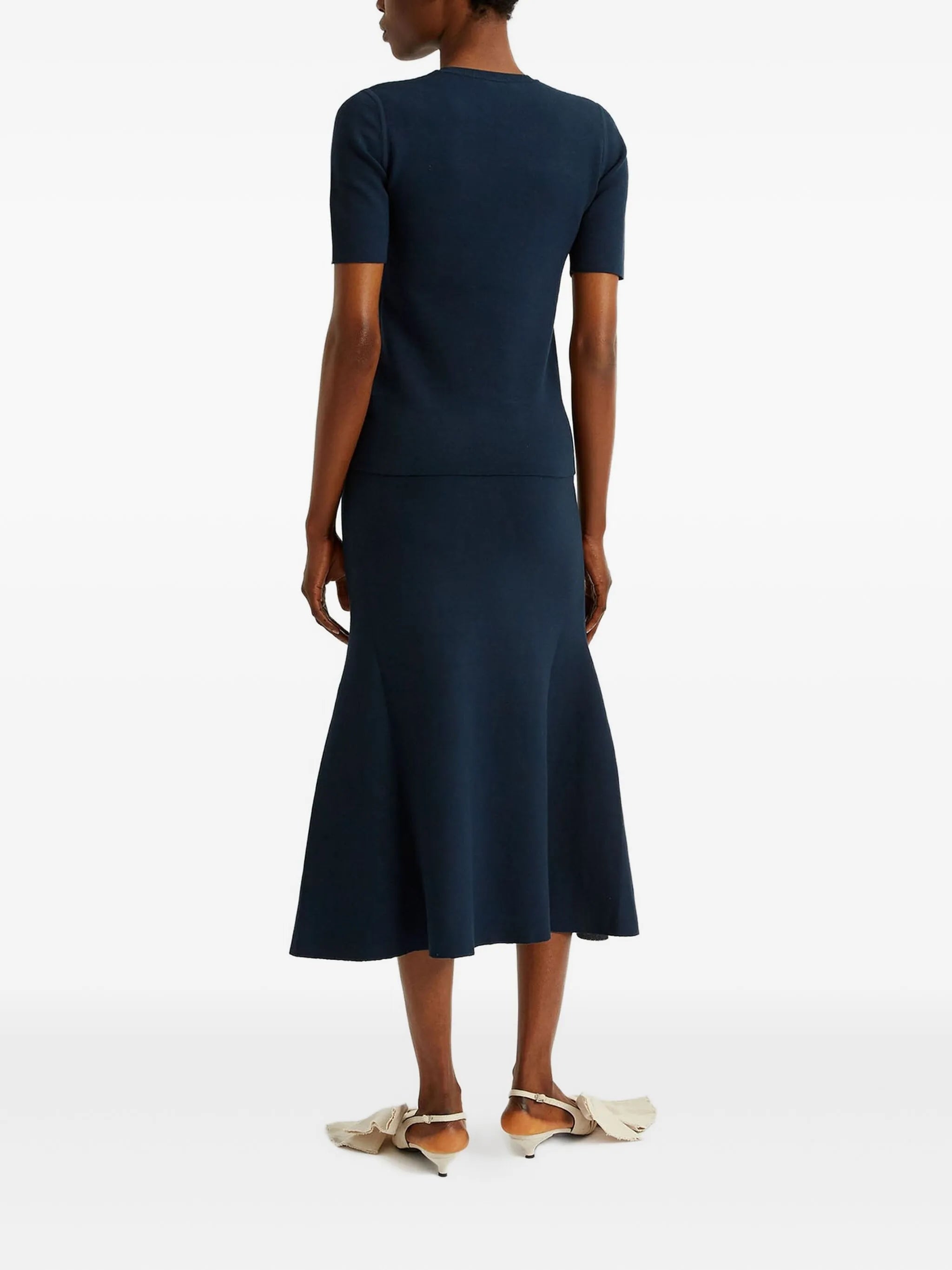 tree-print midi skirt