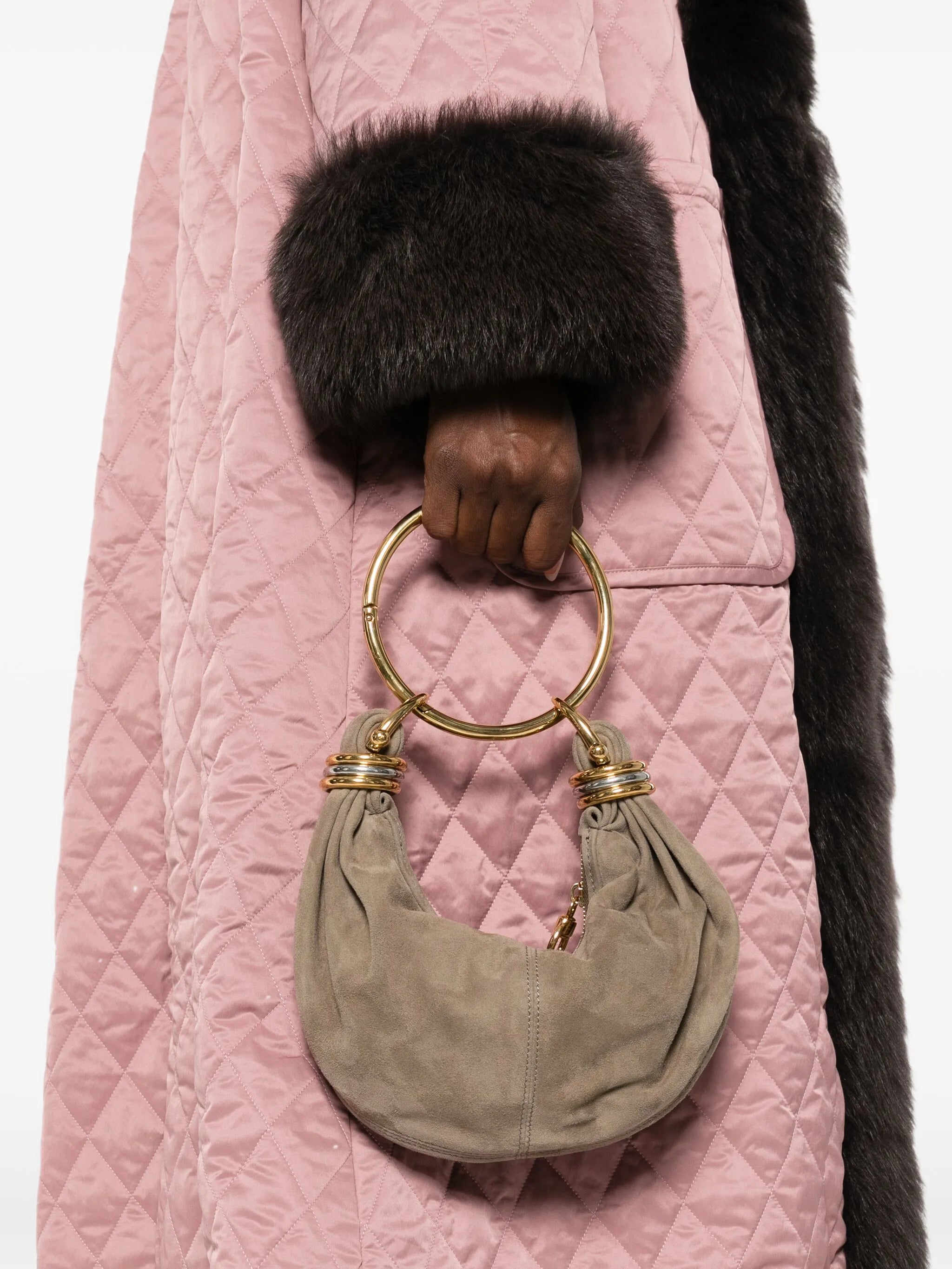 Bracelet suede tote bag